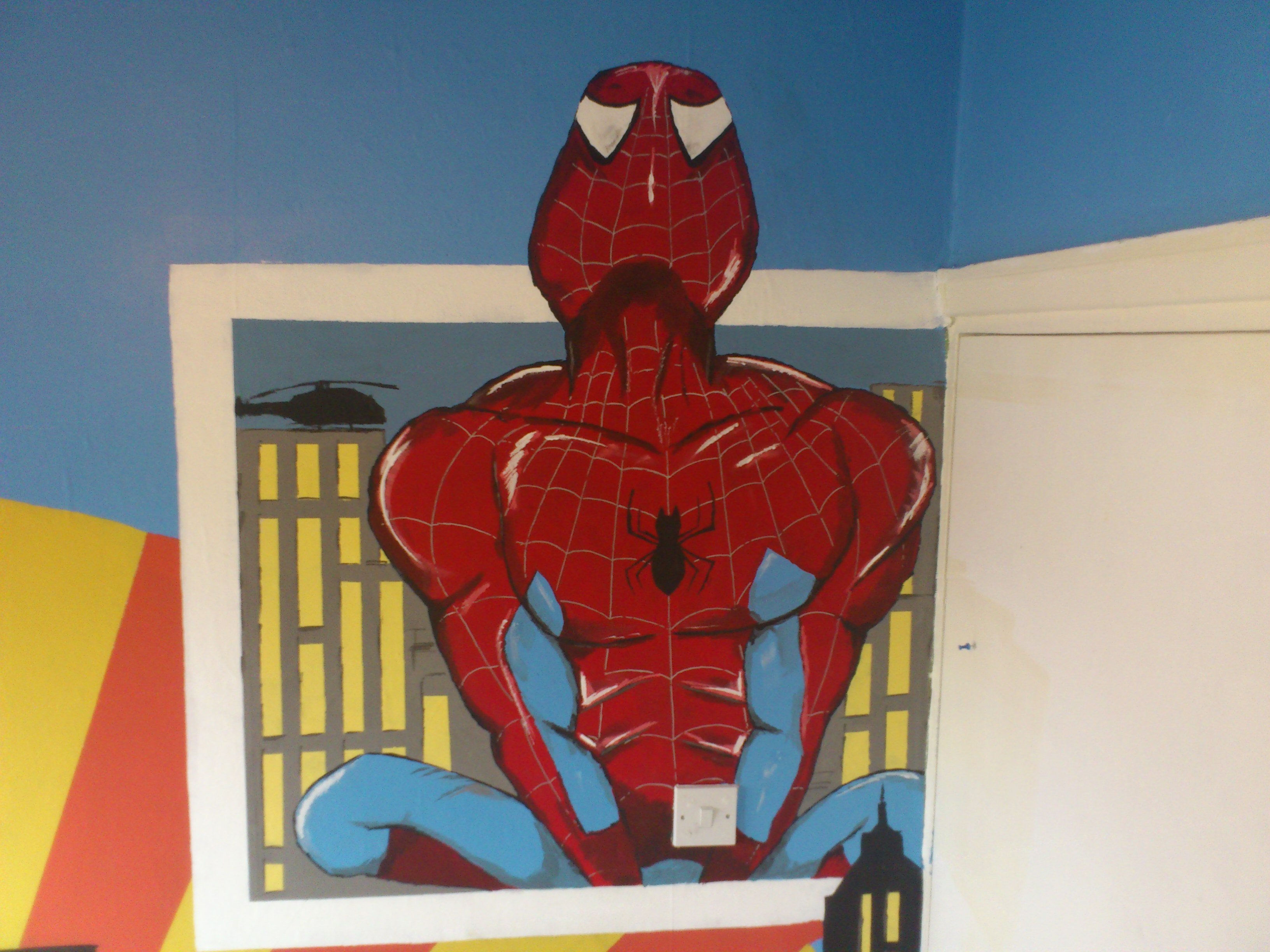 Wallpaper #z0WrkI4B7YBJg1BVx50x12 Spiderman Wall Painting by G80designs on Deviantart
