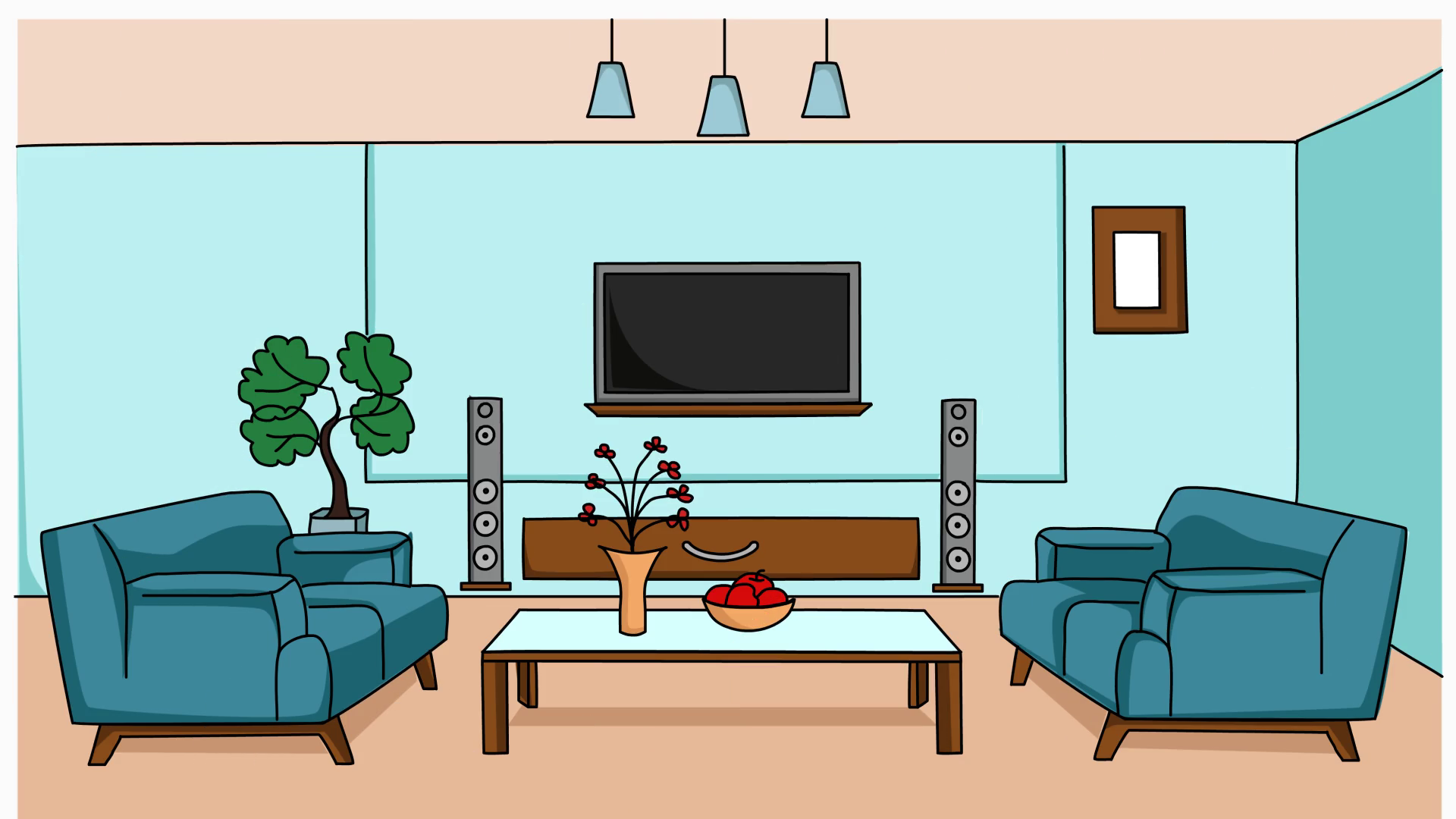 Wallpaper #MWcjC5MBSpphPi3-X9jd85 Living Room Sketch Illustration Hand Drawn Animation Transparent Motion