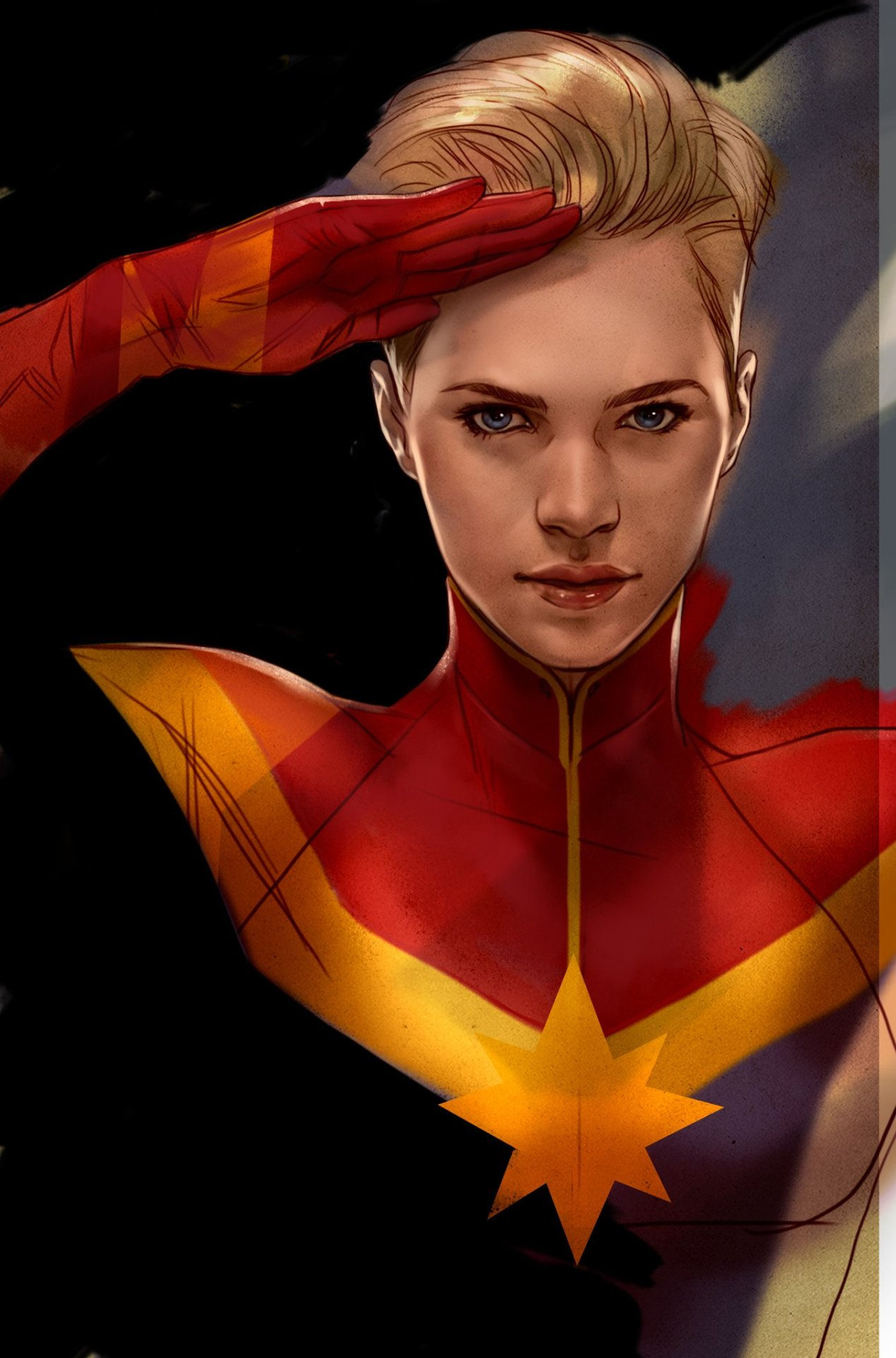 Wallpaper #xjEUNpMB5zzyi_yYMVgW425 Comic Book Ladies Captain Marvel by Ben Oliver