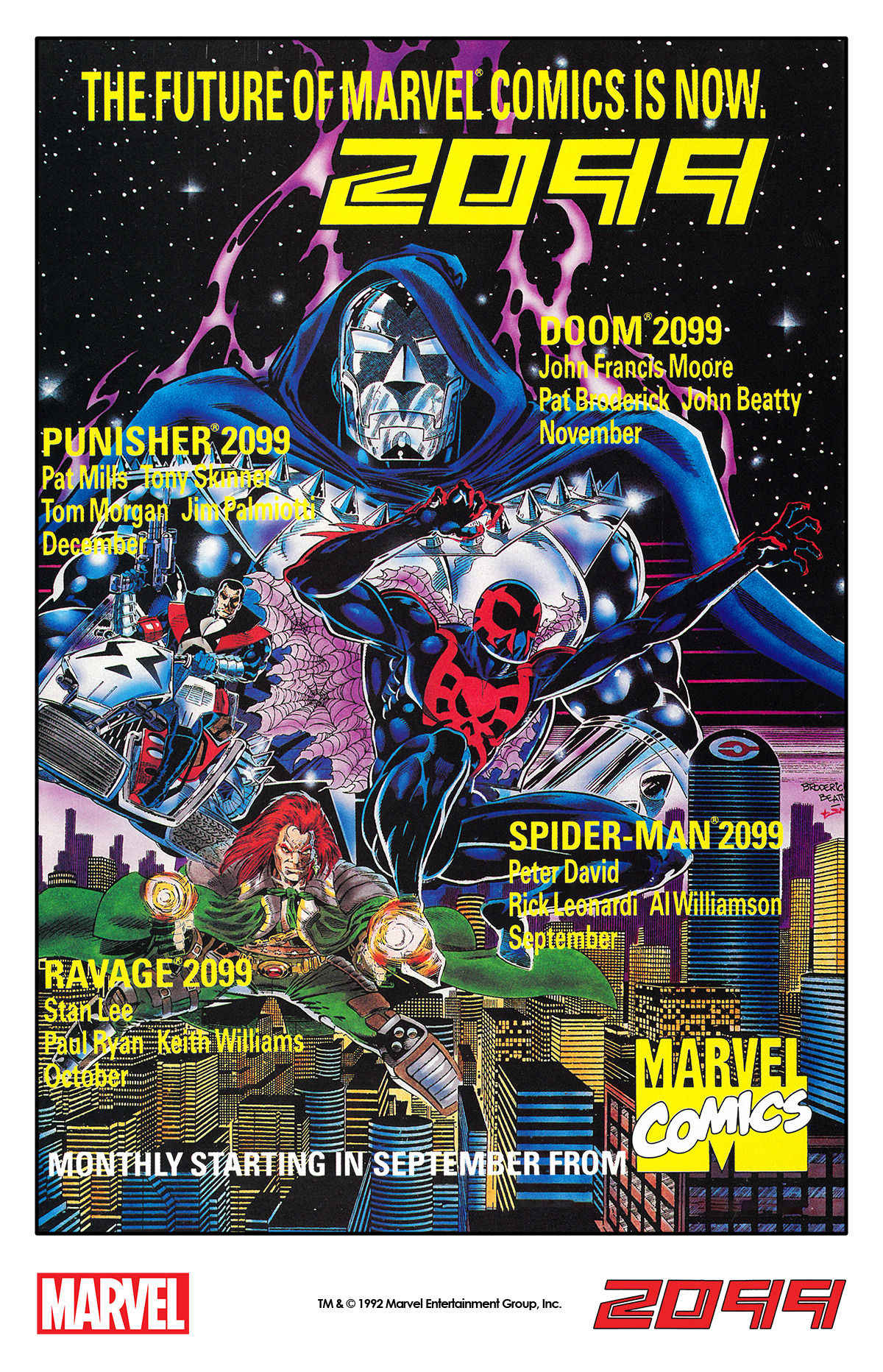 Wallpaper #GjE6NZMB5zzyi_yY5FY575 Marvel Ad for the Launch of Its 2099 Universe the Marvel Project