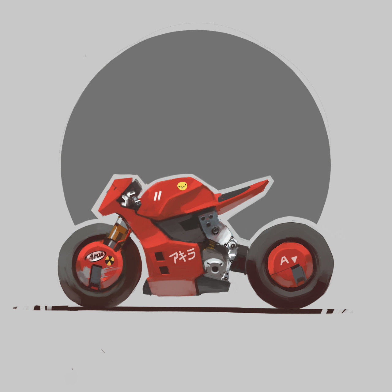 Wallpaper #JX2c9I4Bnwiau_P6bhAt32 Gomi Cyberpunk Bike 03 Akira Inspiration by Fernando