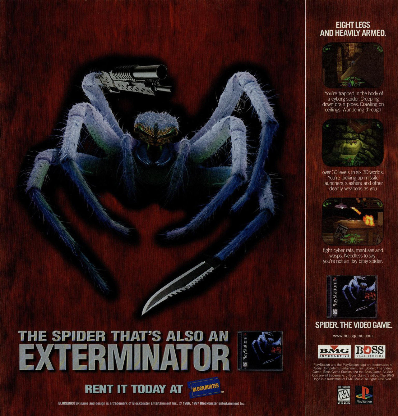 Wallpaper #4vQTOpMBKFX8bn3rknfp69 Video Game Print Ads Spider PS1 USA Magazine Multi Page