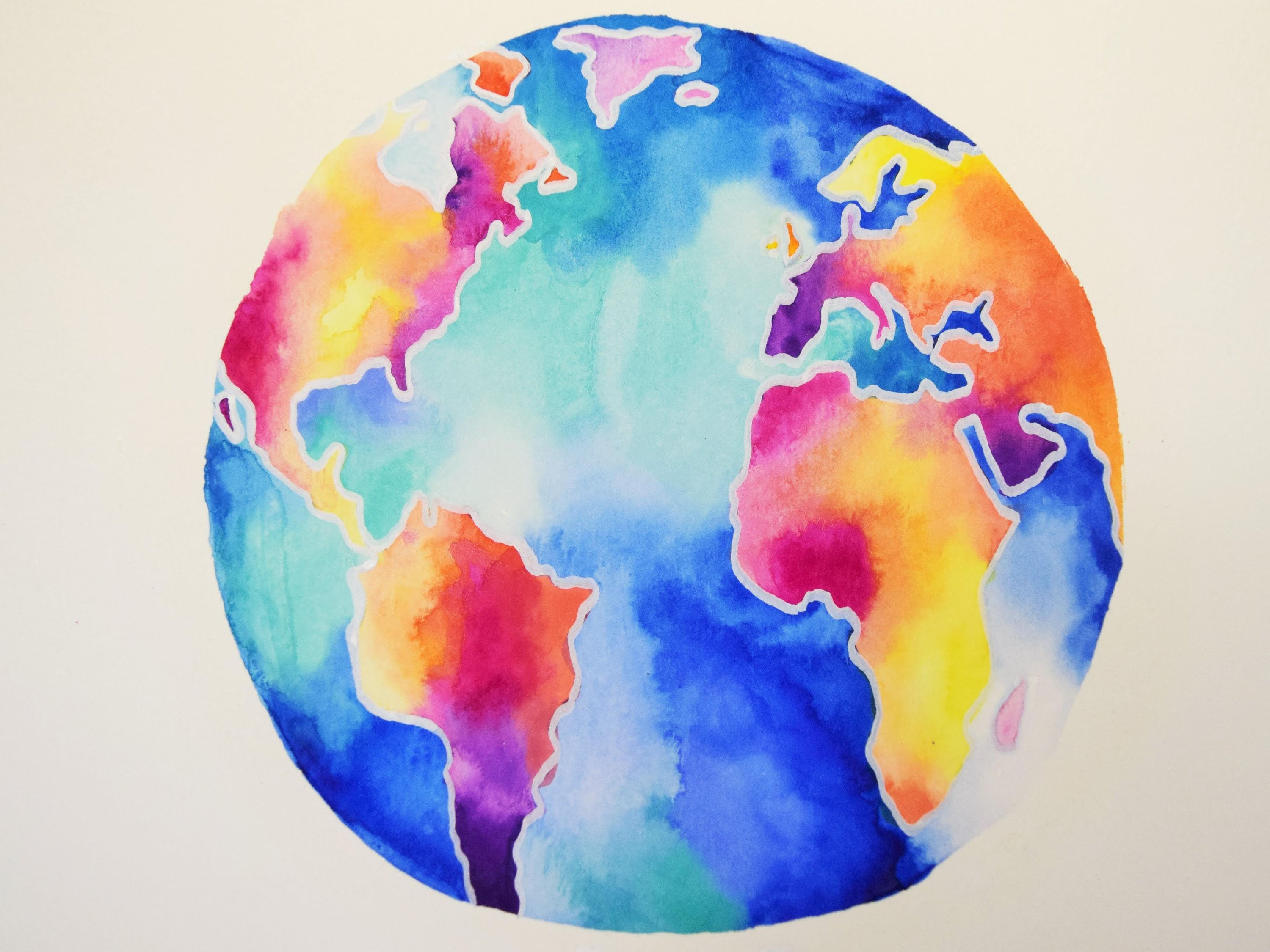 Wallpaper #BGcT6pIBSpphPi3-TUVE203 Watercolor Globe at Paintingvalleycom Explore Collection of