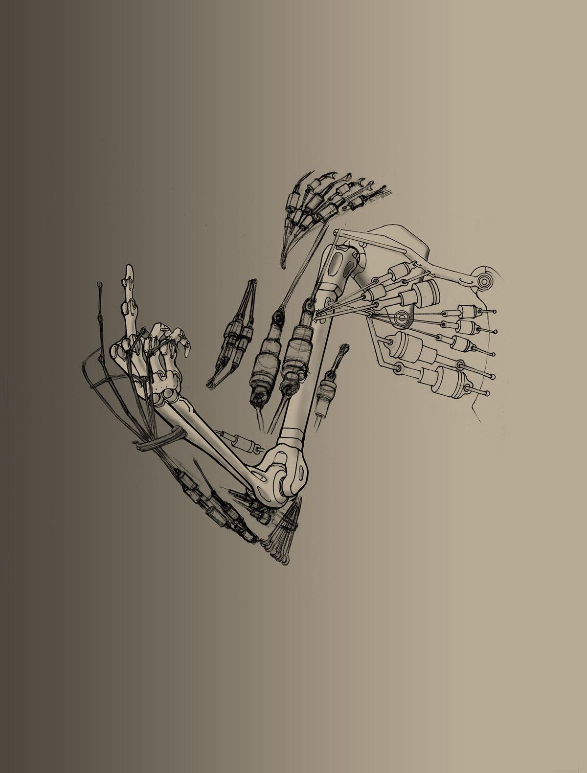 Wallpaper #m0ARMJMBJhL2WPba_L8Z75 Robotic Human Arm Drawing at Paintingvalleycom Explore Collection of