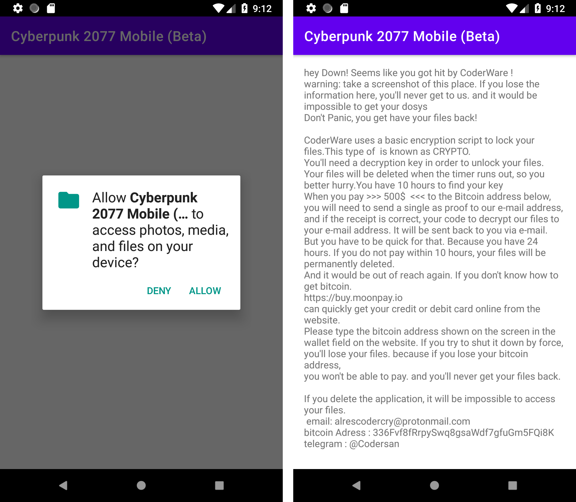 Wallpaper #E2fj-5IBSpphPi3-EpY1373 Ransomware Disguised as a Mobile Version of Cyberpunk 2077 Kaspersky