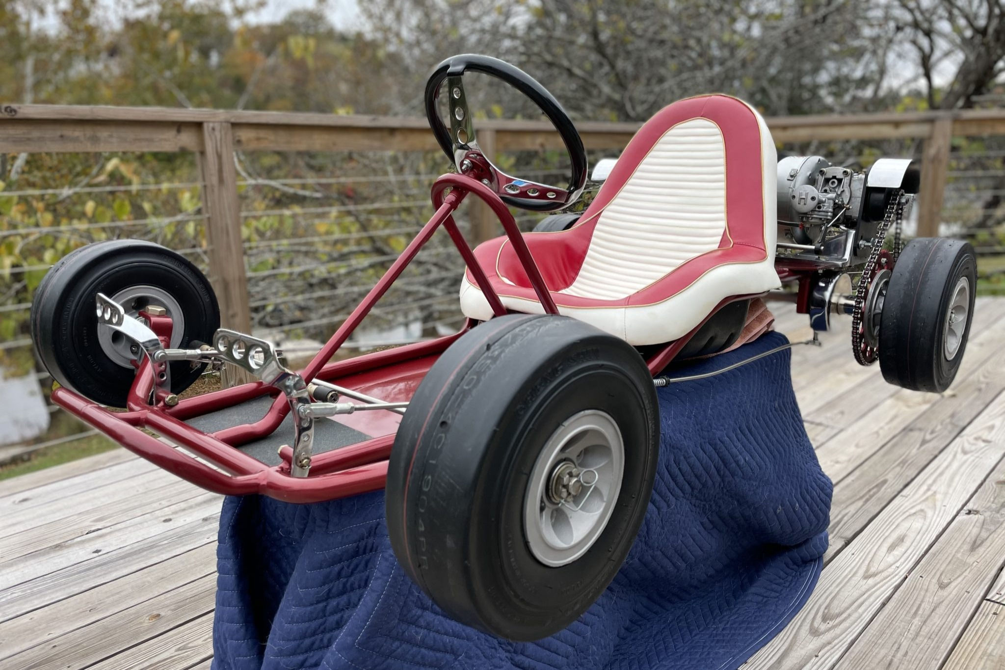 Wallpaper #bmce8JIBSpphPi3-v2Wt60 No Reserve Twin Engine 1961 Fox Mak Kart Go Kart for Sale on Bat