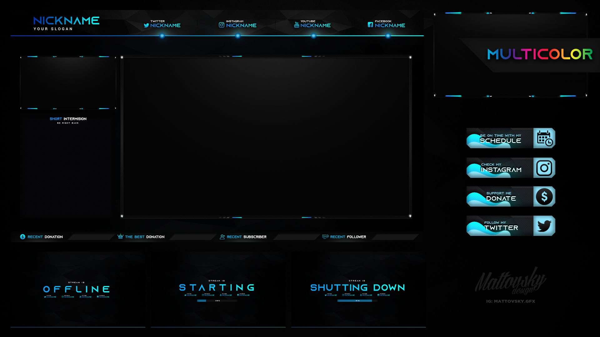 Wallpaper #Y88FO5MBOBUYluQYwLqS45 Best Twitch Stream Overlay Template Multicolor Mattovsky