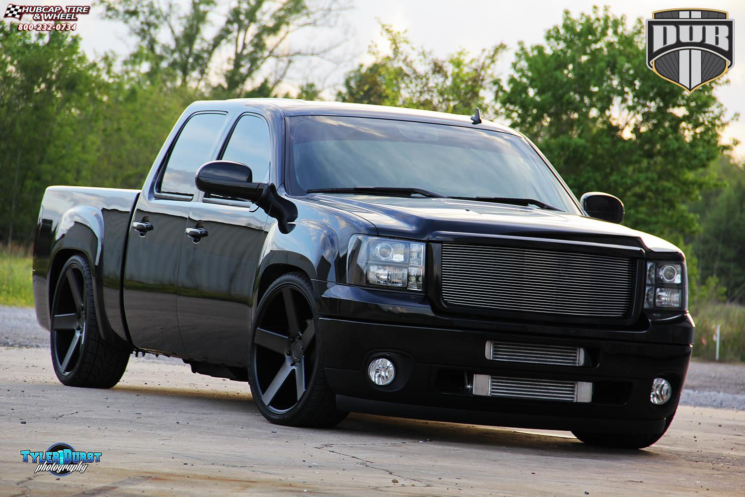 Wallpaper #_4f2MZMBPAdmKxa2CmIl299 Gmc Sierra 1500 Dub Baller S116 Wheels Black Machined with Dark Tint