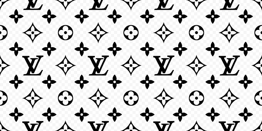 Wallpaper #UmfG5ZIBSpphPi3-tDHV2 Lv Louis Vuitton Black Pattern Seamless Image Png Citypng