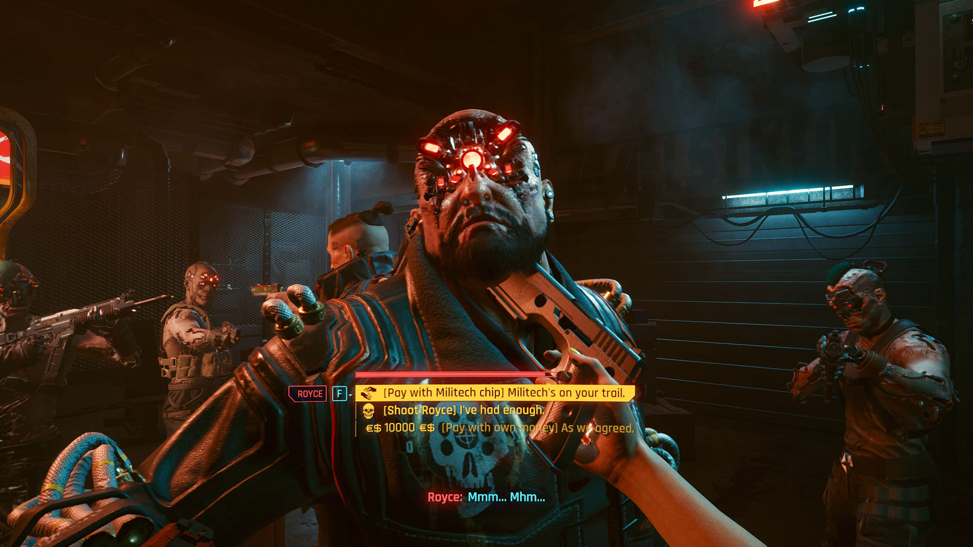 Wallpaper #KxmbBI8BtGB6xQ78zk9b22 Cyberpunk 2077 Royce Should You Shoot or Pay Royce in Cyberpunk 2077