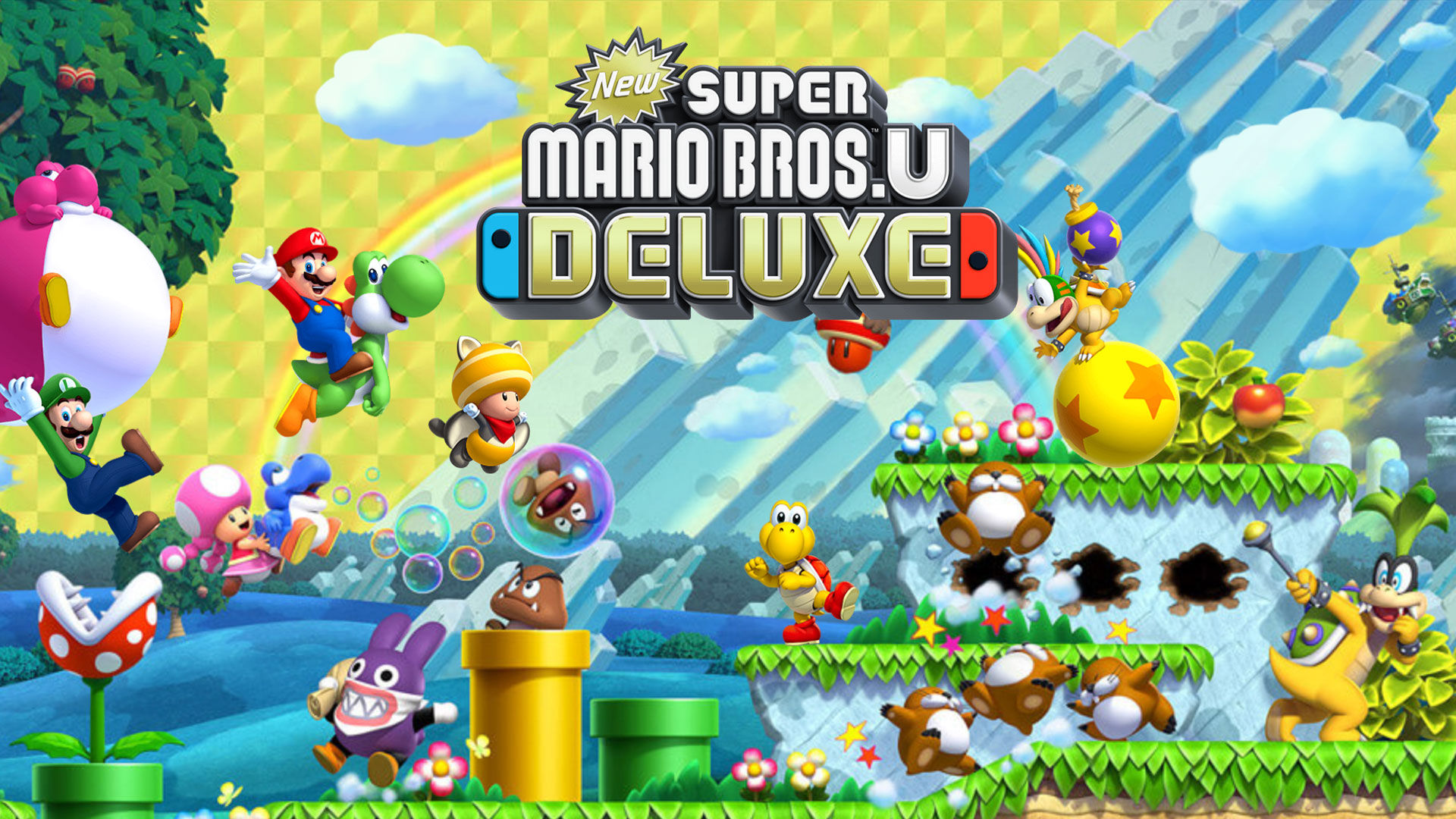 Wallpaper #Nn1E9I4Bnwiau_P6Pw-S59 New Super Mario Bros U Deluxe Review 2d Mario Title Gets the Audience