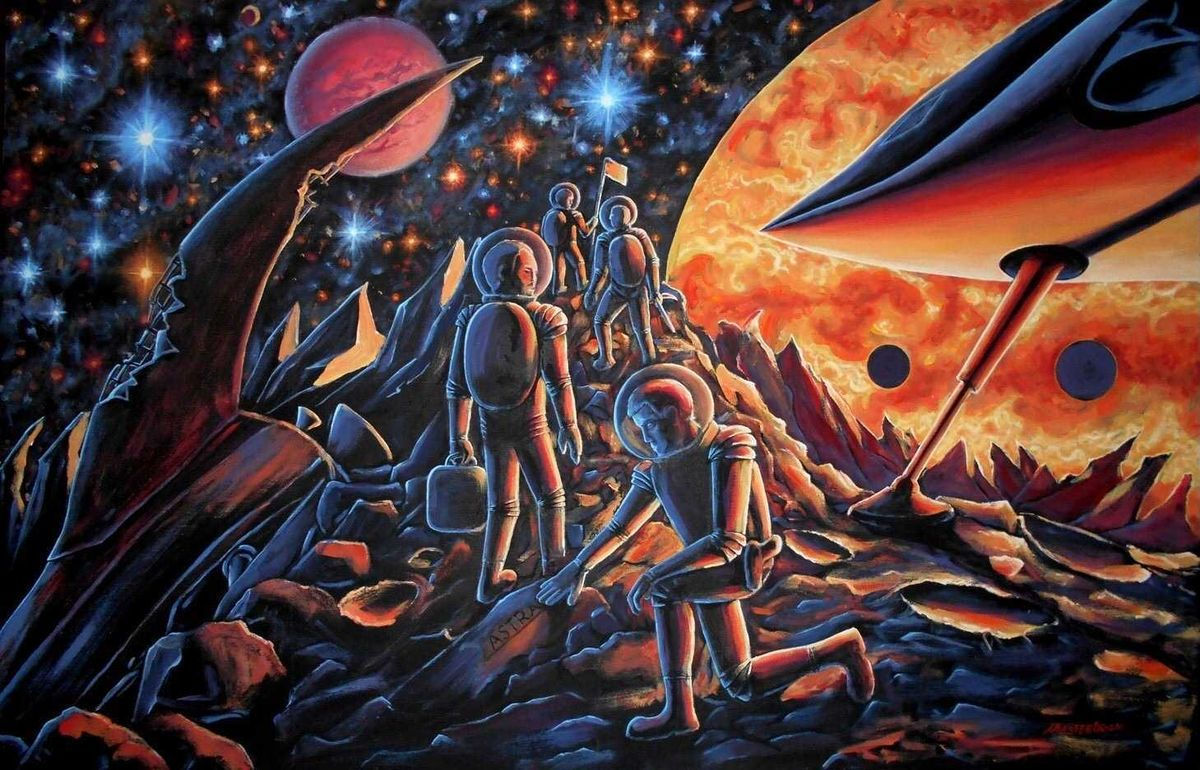 Wallpaper #PV7nMpMBborbLbczbmCQ33 Retro Space Art