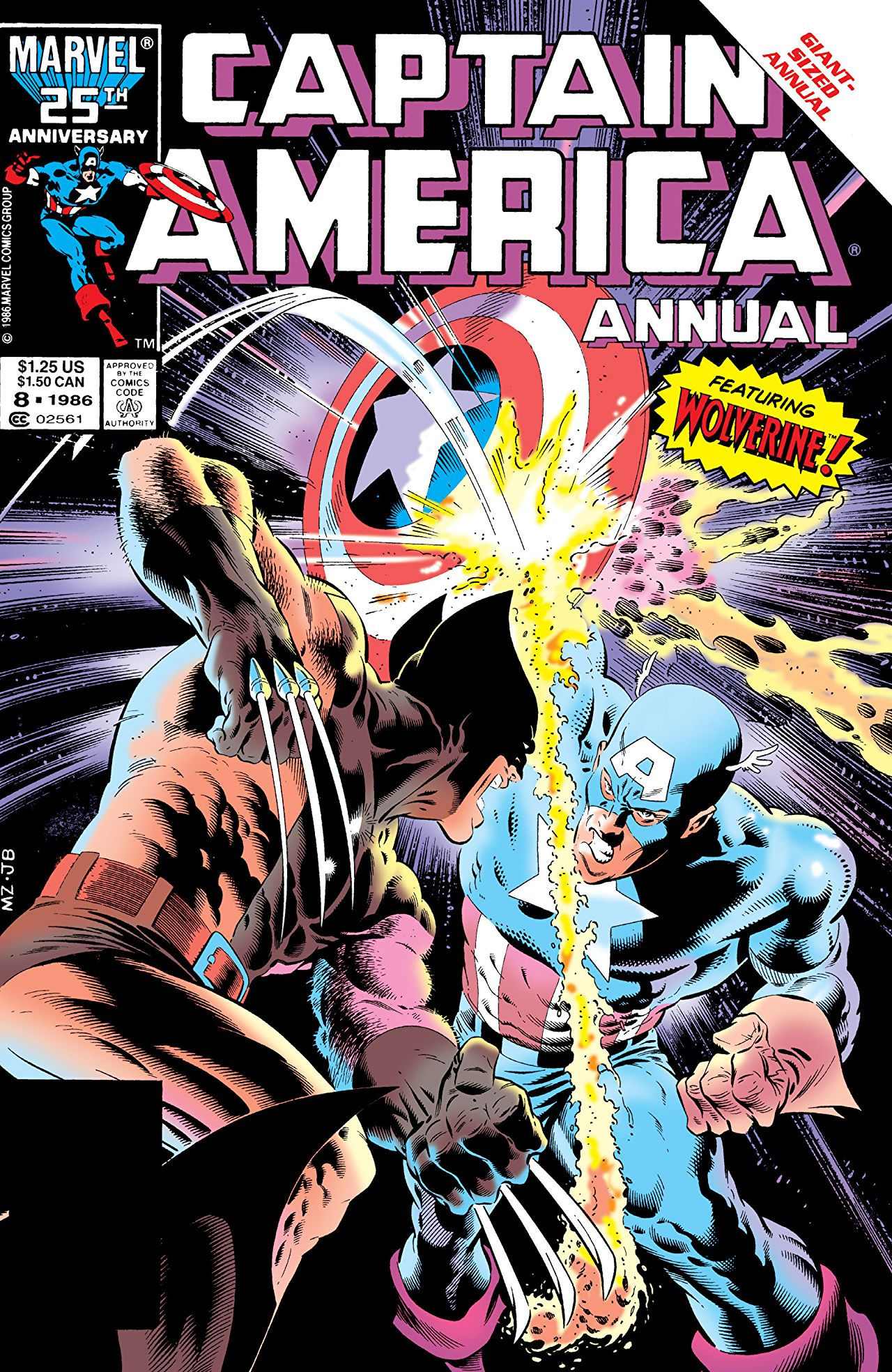 Wallpaper #d2e9d Wolverine vs Captain America by Mike Zeck from the Marvel Project