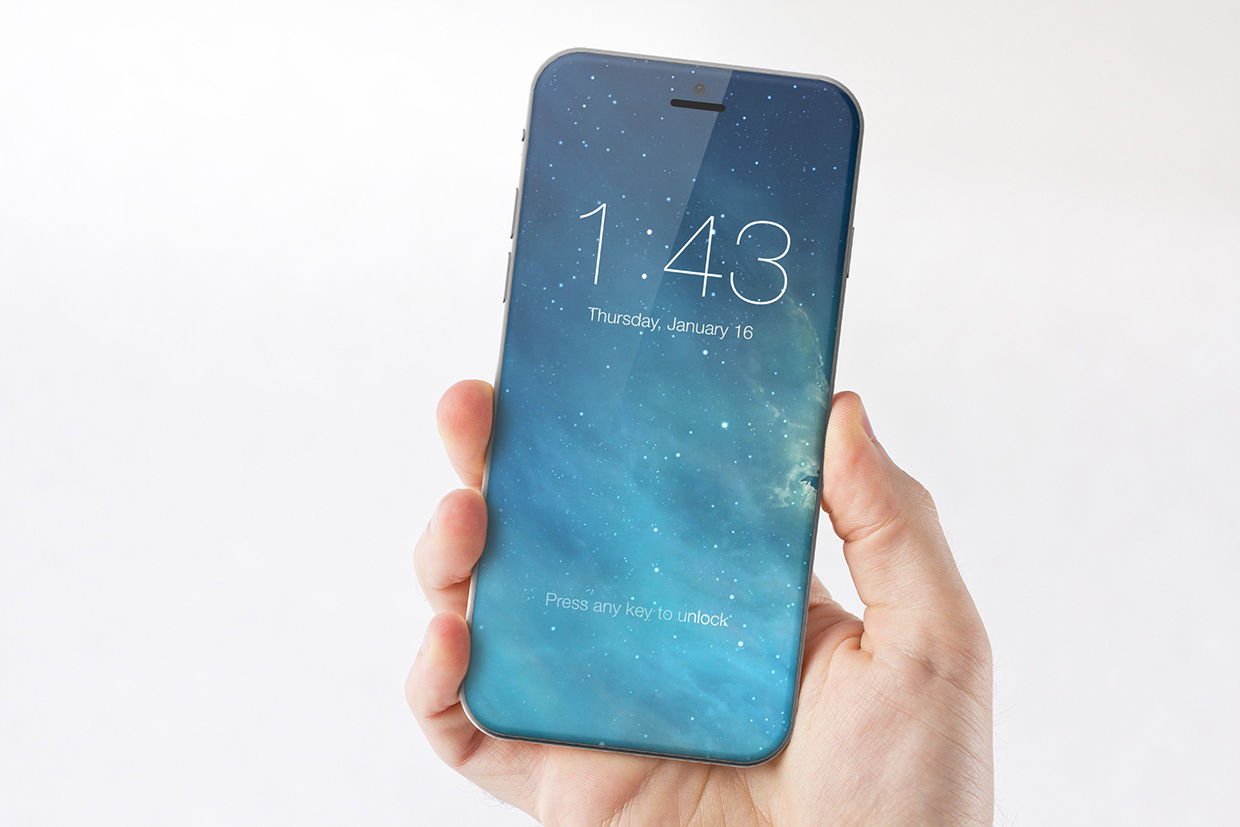 Wallpaper #m2cB8pIBSpphPi3--24I81 The New iPhone 7 Concept Appears to Show a Front Panel with No Bezels