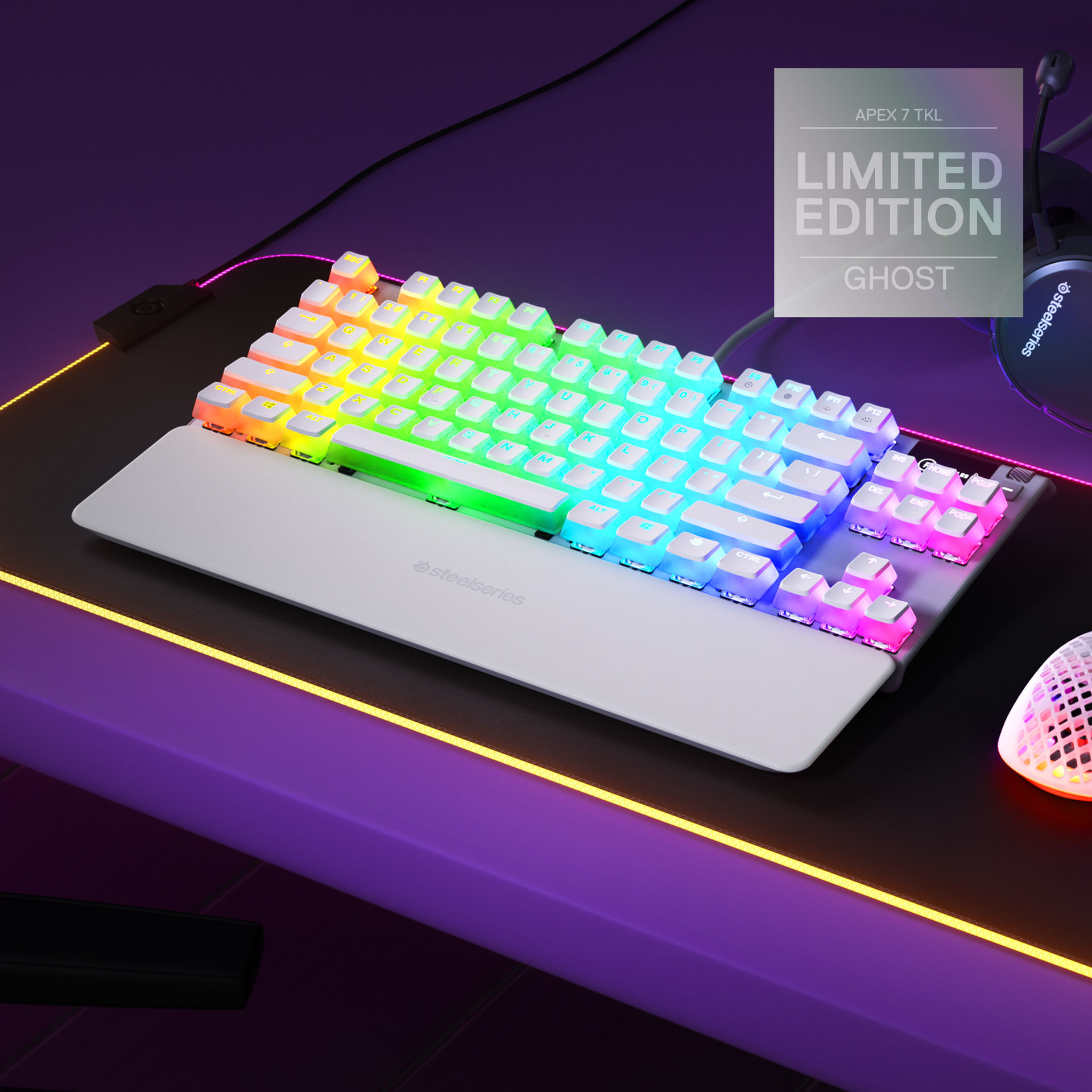 Wallpaper #Erj21pIBJvJKYCmE-eHl99 Steelseries Apex 7 Tkl Ghost Edition Mekanik Gaming Klavye Us