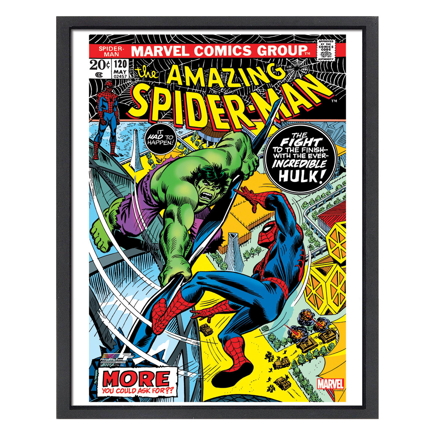 Wallpaper #lX0F9Y4Bnwiau_P6KBEk39 Spider Man vs the Incredible Hulk Comic Cover Wall Art 16w X 12h