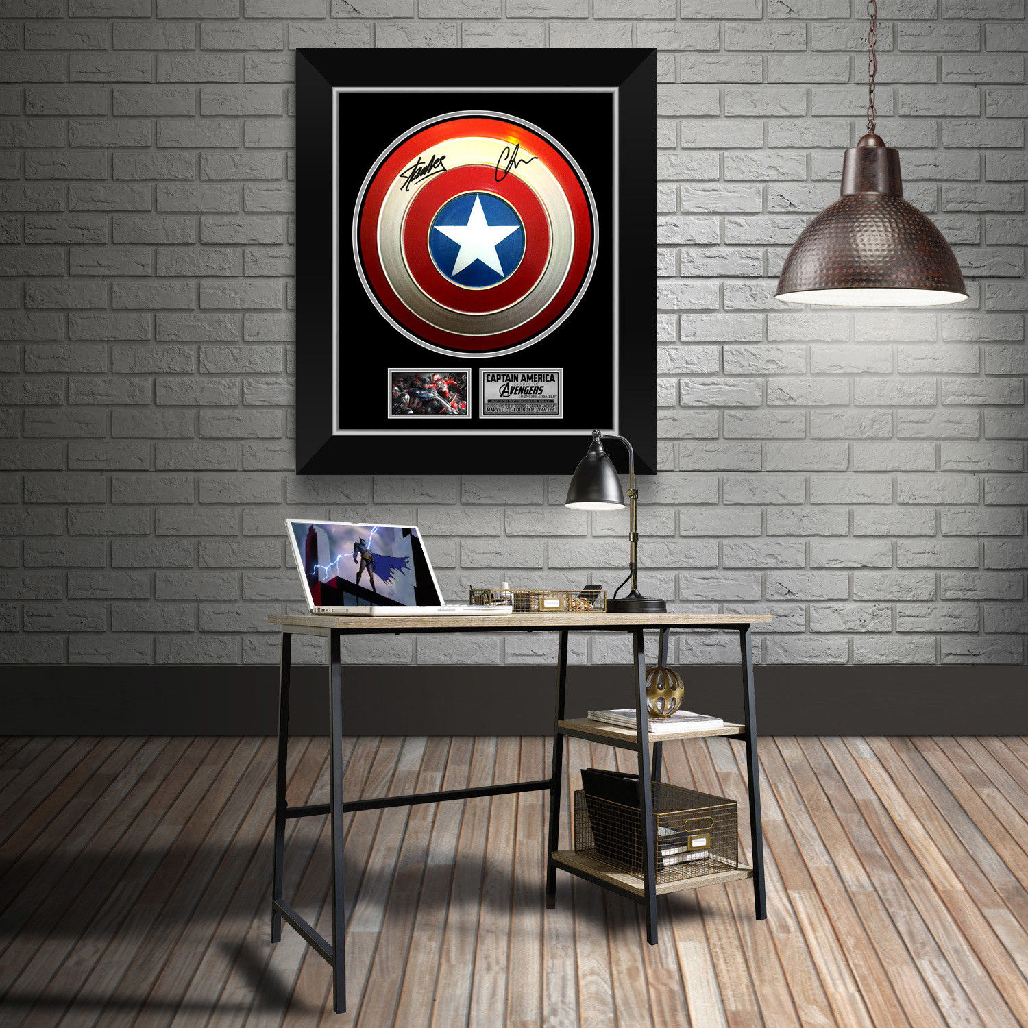 Wallpaper #QHQzw44B_8f4nGFayXAU42 Captain America Chris Evans Stan Lee Signed Shield Prop Custom