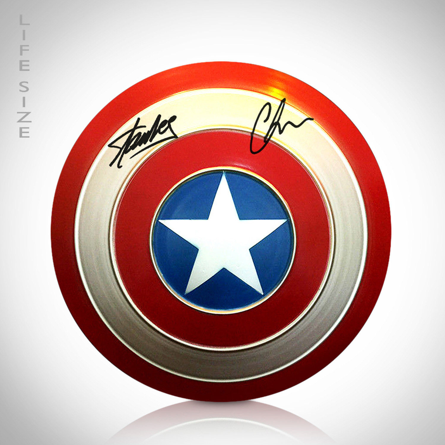 Wallpaper #QHQzw44B_8f4nGFayXAU28 Captain America Chris Evans Stan Lee Signed Shield Prop Custom