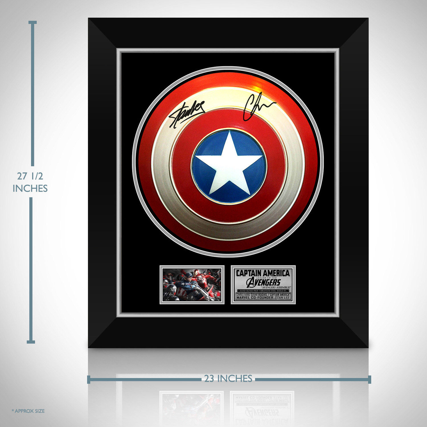 Wallpaper #QHQzw44B_8f4nGFayXAU37 Captain America Chris Evans Stan Lee Signed Shield Prop Custom