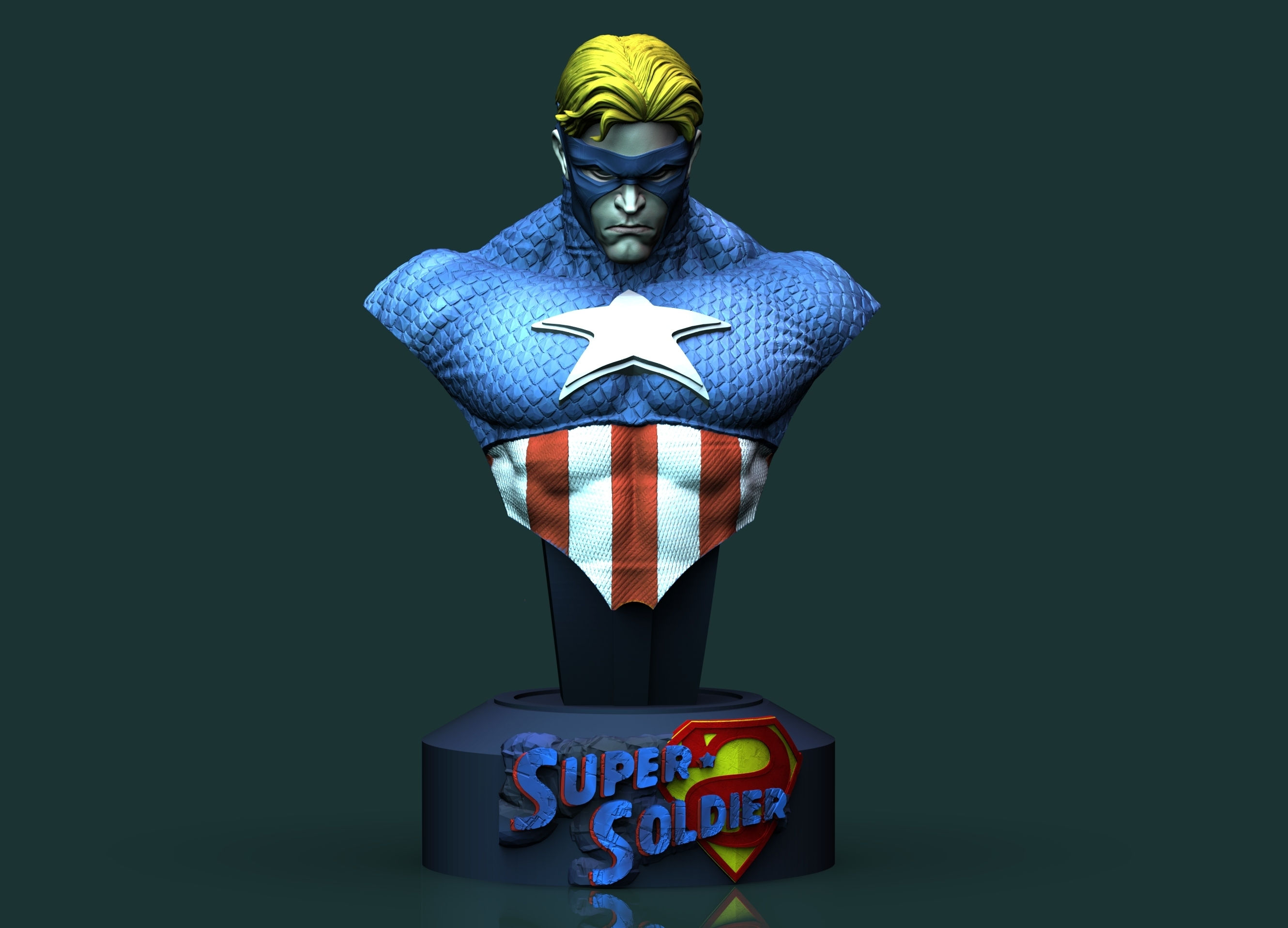 Wallpaper #8zHENZMB5zzyi_yYTldV49 3D File Super Soldier Amalgam Comics Stl 3D Printing by Cg Pyro