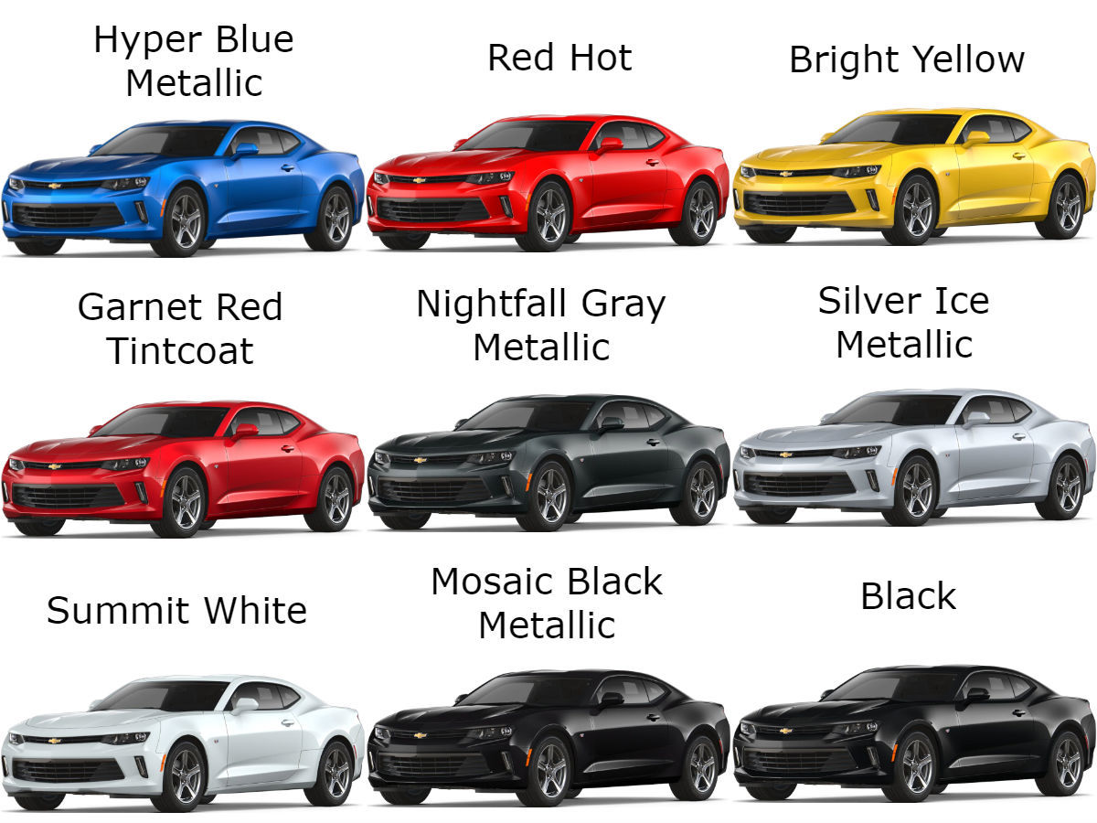 Wallpaper #UmhQG5MBSpphPi3-ER8O89 The 2018 Chevrolet Camaro Exterior Color Options Robbins Chevy