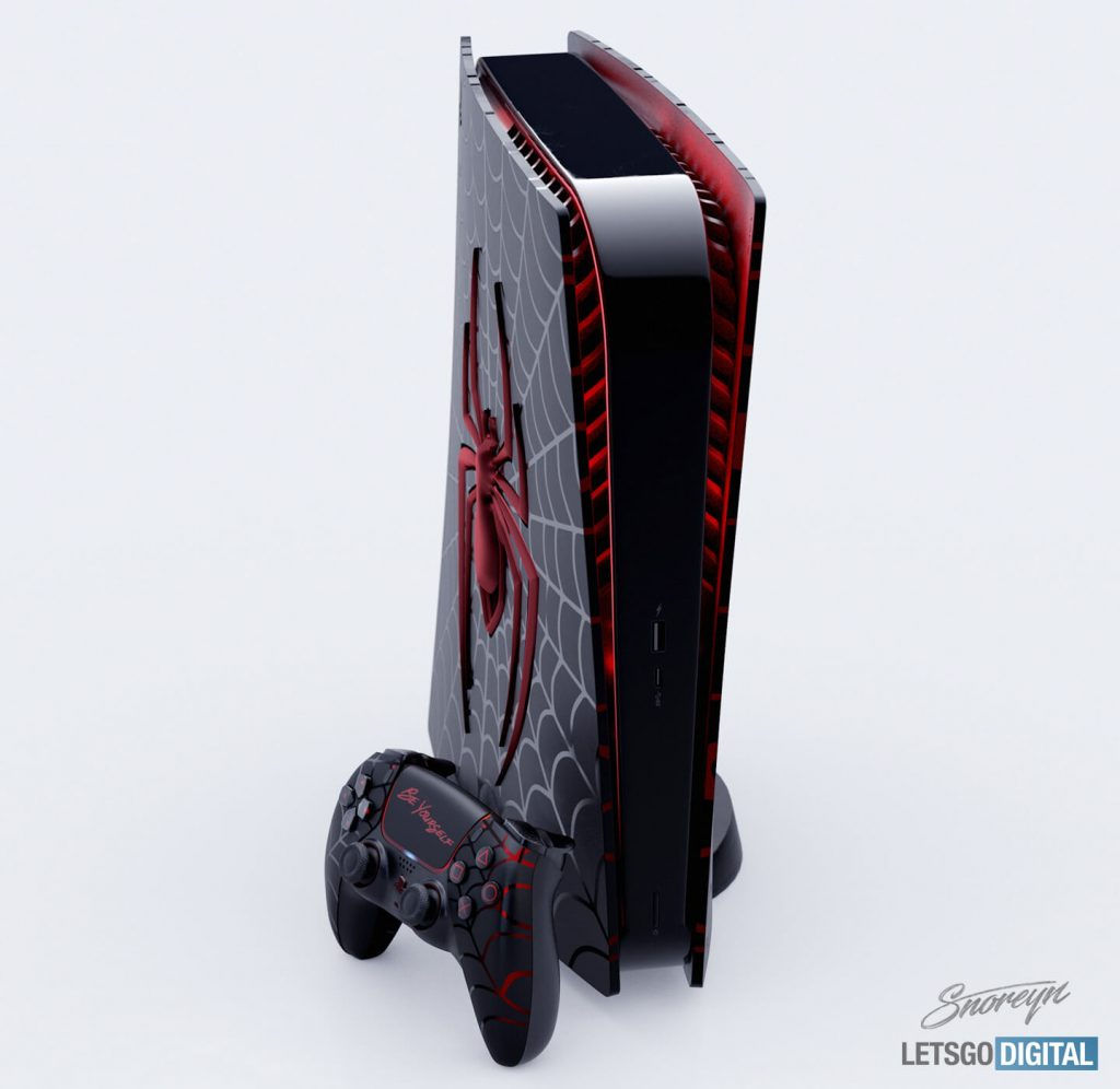 Wallpaper #GjF_NZMB5zzyi_yYBleN400 Playstation 5 Spider Man Miles Morales Concept Custom Console by