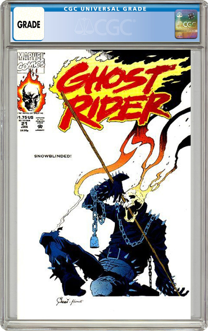 Wallpaper #JPSqOZMBKFX8bn3r5ncf333 Marvel Ghost Rider 1990 2nd Series 21 Comic Book Cgc Graded Us