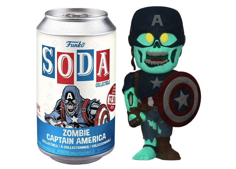 Wallpaper #5KV0OJMBVBiSkHCaSY0k23 Funko Soda Marvel Studios What if Zombie Captain America Open Can