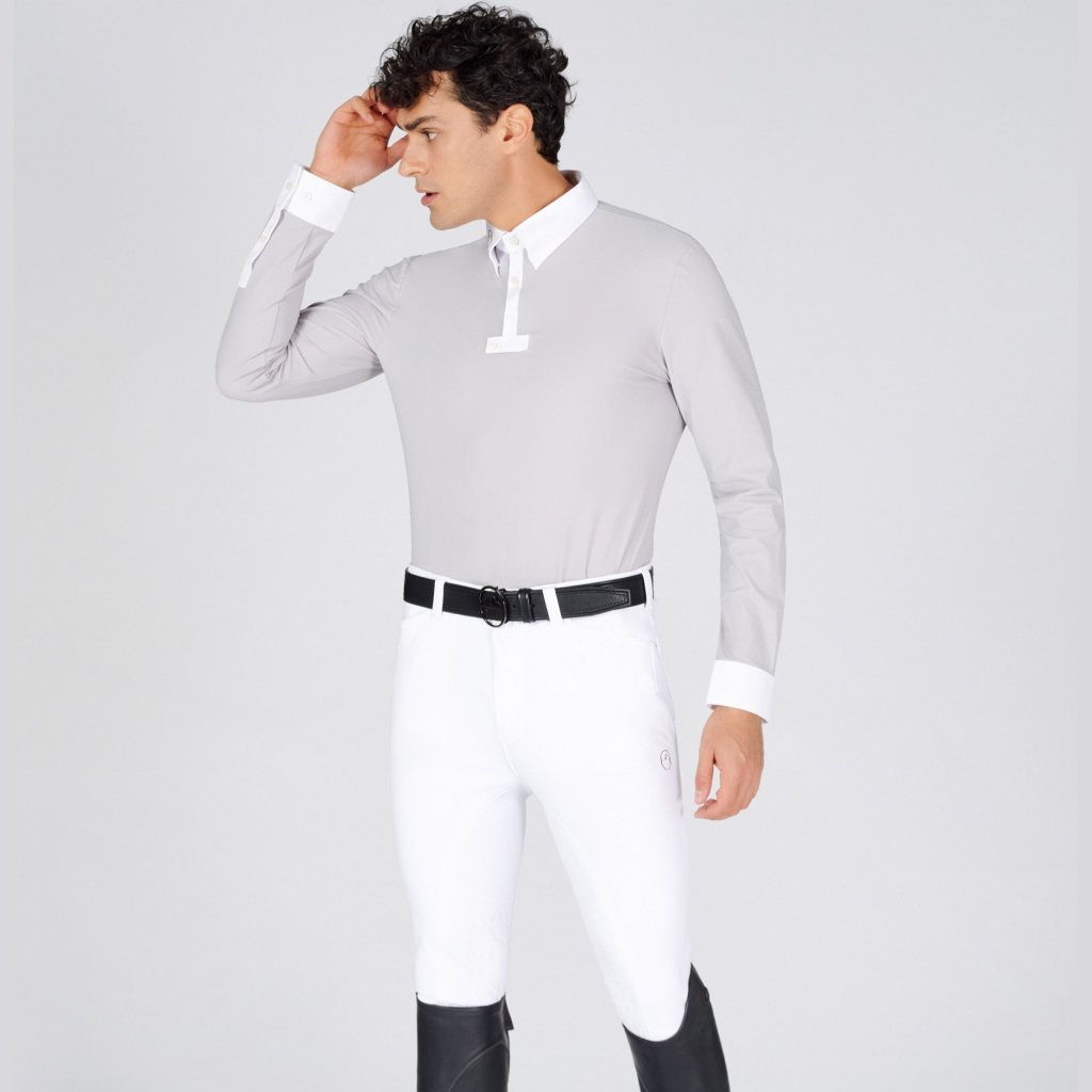 Wallpaper #ovBcgJcBi4JM6agGYCEx175 Vestrum Ketchum Mens Long Sleeves Competition Shirt Light Grey Horse