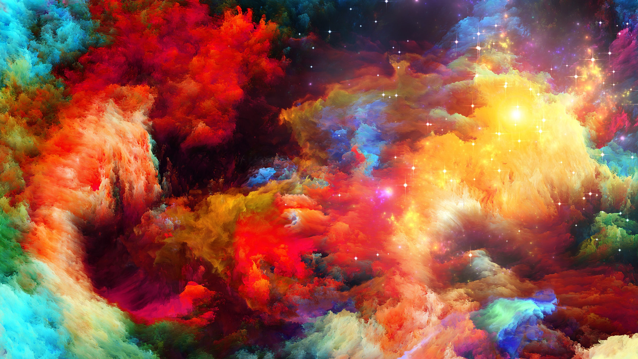 Wallpaper #3Rn6KY8BtGB6xQ78BokC10 Download Wallpaper 2560x1440 Colorful Space Abstract Design Stars Qhd