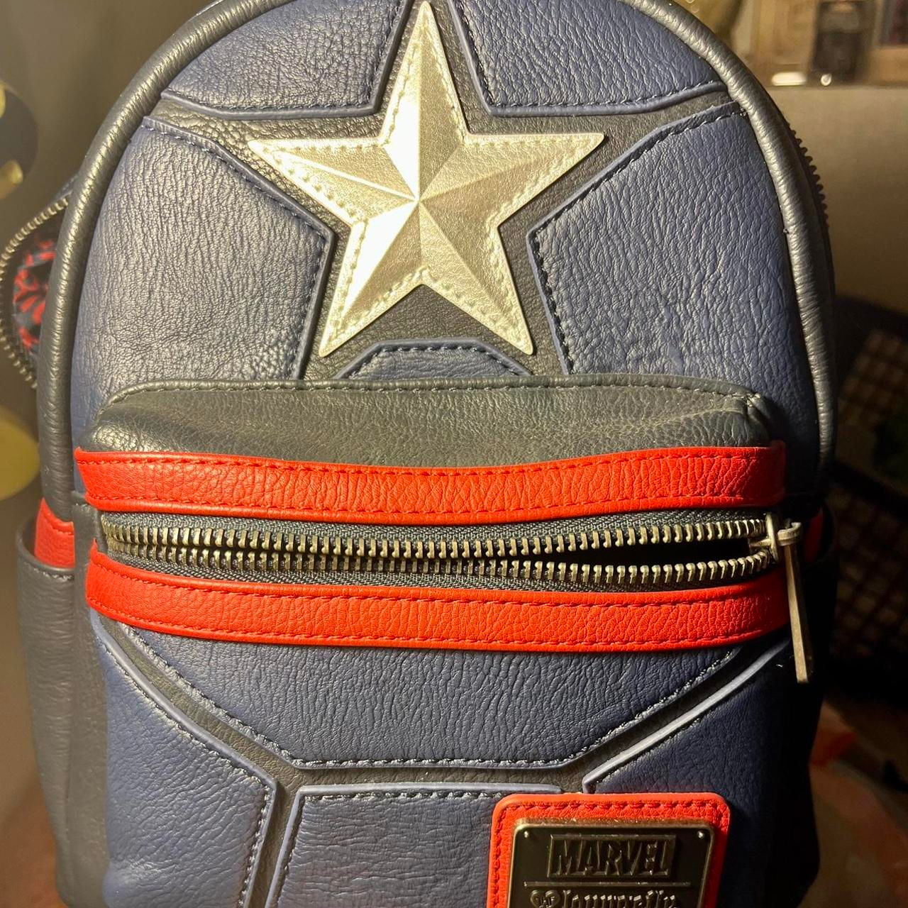 Wallpaper #wjGzNZMB5zzyi_yY0Fcl71 Captain America Loungefly Backpack Perfect Depop