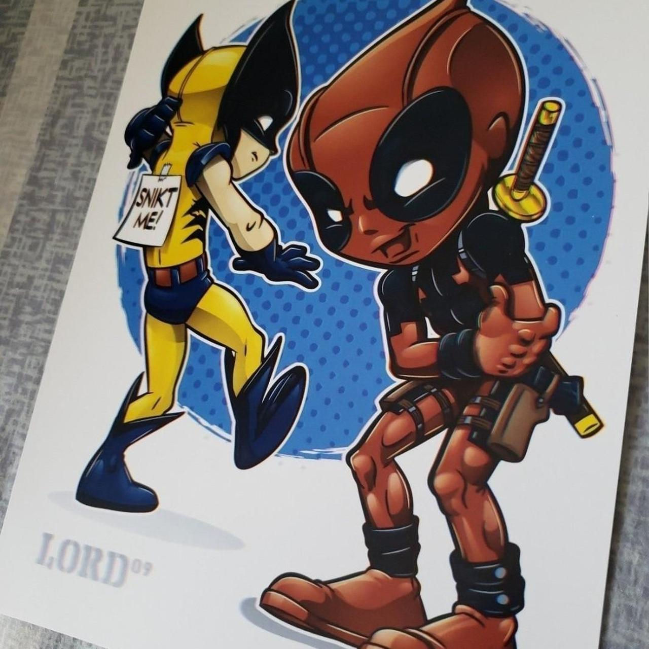 Wallpaper #7BGlM5MBXrlMTfB52Epu266 Marvel Wolverine Deadpool Art Print by Artist Depop