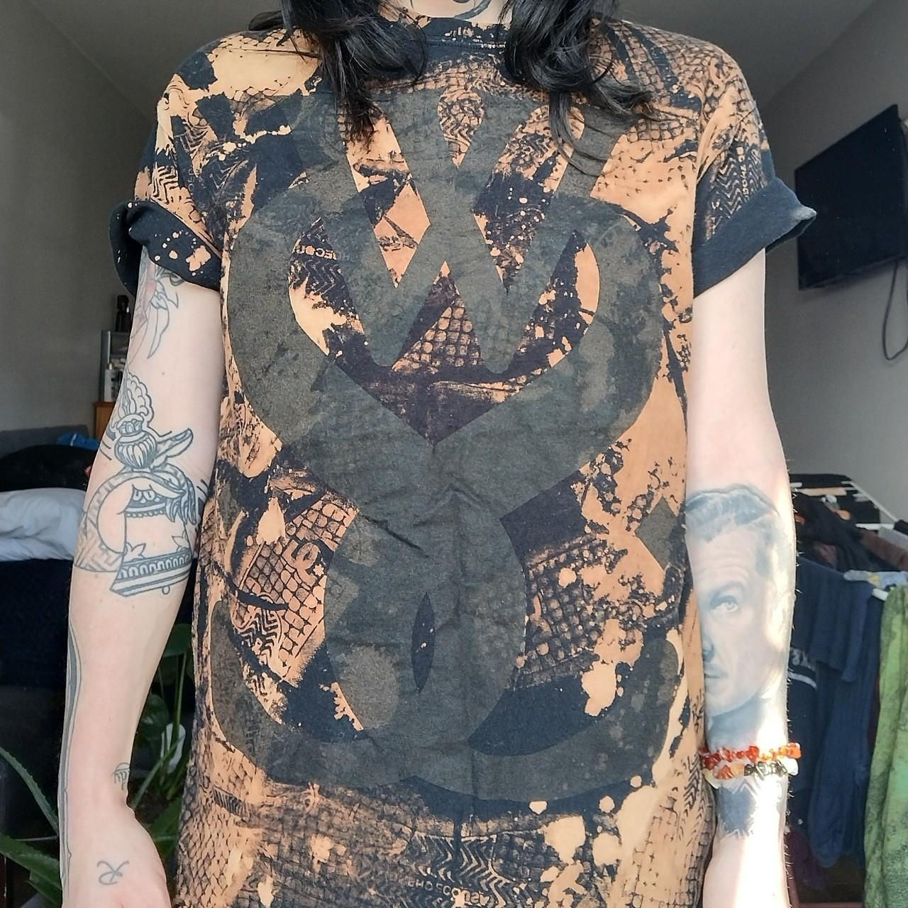 Wallpaper #8UCuL5MBJhL2WPbau733234 Custom Bleach and Dye Cyberpunk Band Tee Reworked by Depop