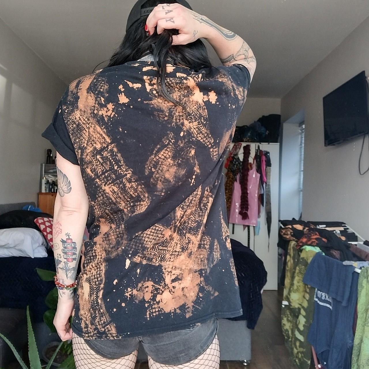 Wallpaper #8UCuL5MBJhL2WPbau733154 Custom Bleach and Dye Cyberpunk Band Tee Reworked by Depop