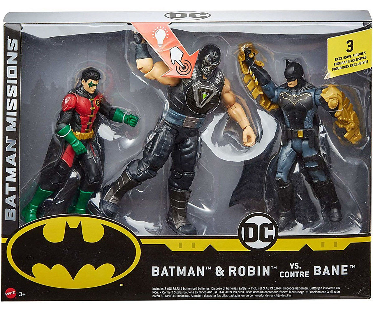 Wallpaper #qDMfM5MBcgDP3FvJgamL315 DC Comics Knight Missions Batman Robin vs Bane 6 Action Figure 3 Pack