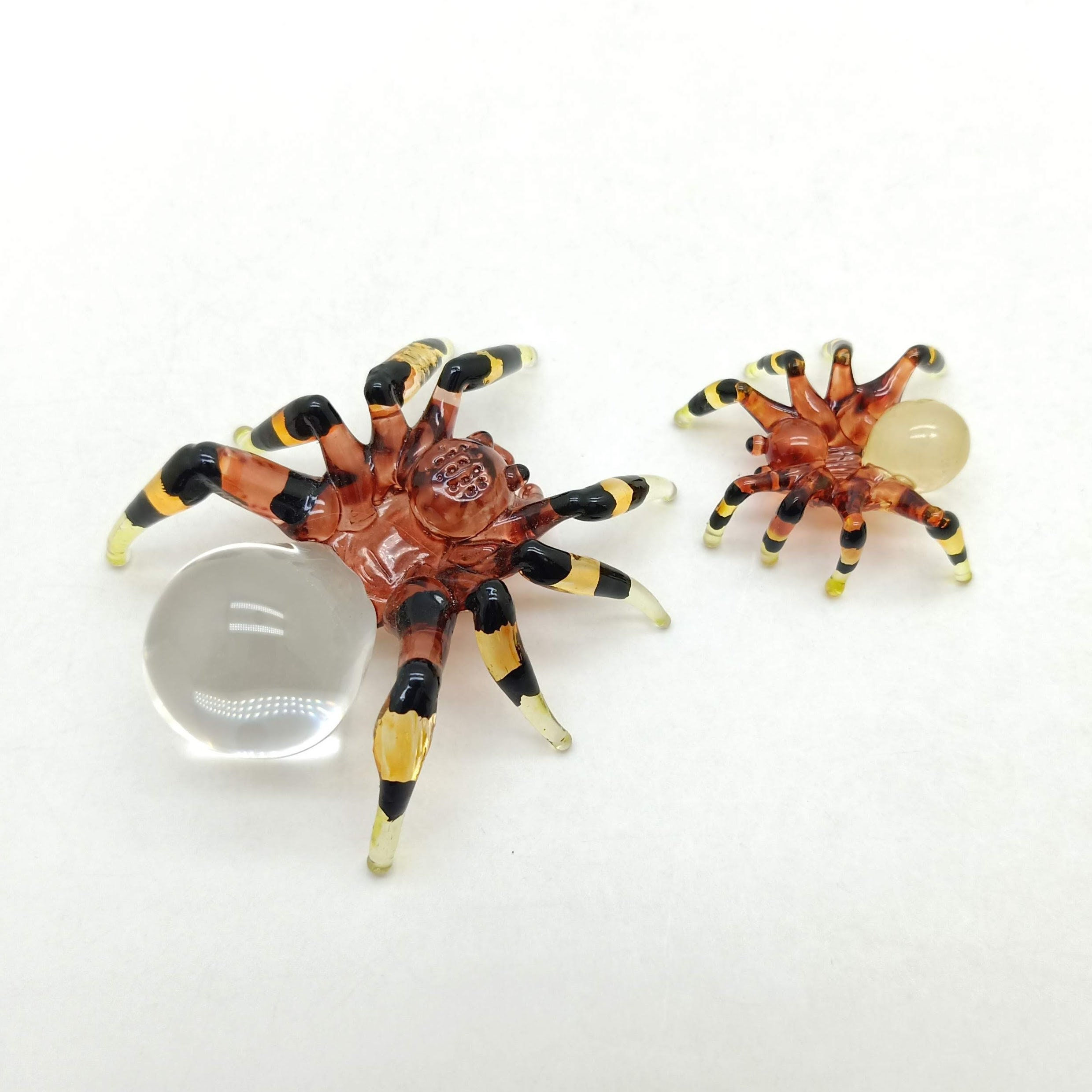 Wallpaper #H_SpOZMBKFX8bn3rSXeg181 2 Spiders Figurine Hand Blown Glass Miniature Animal Etsy