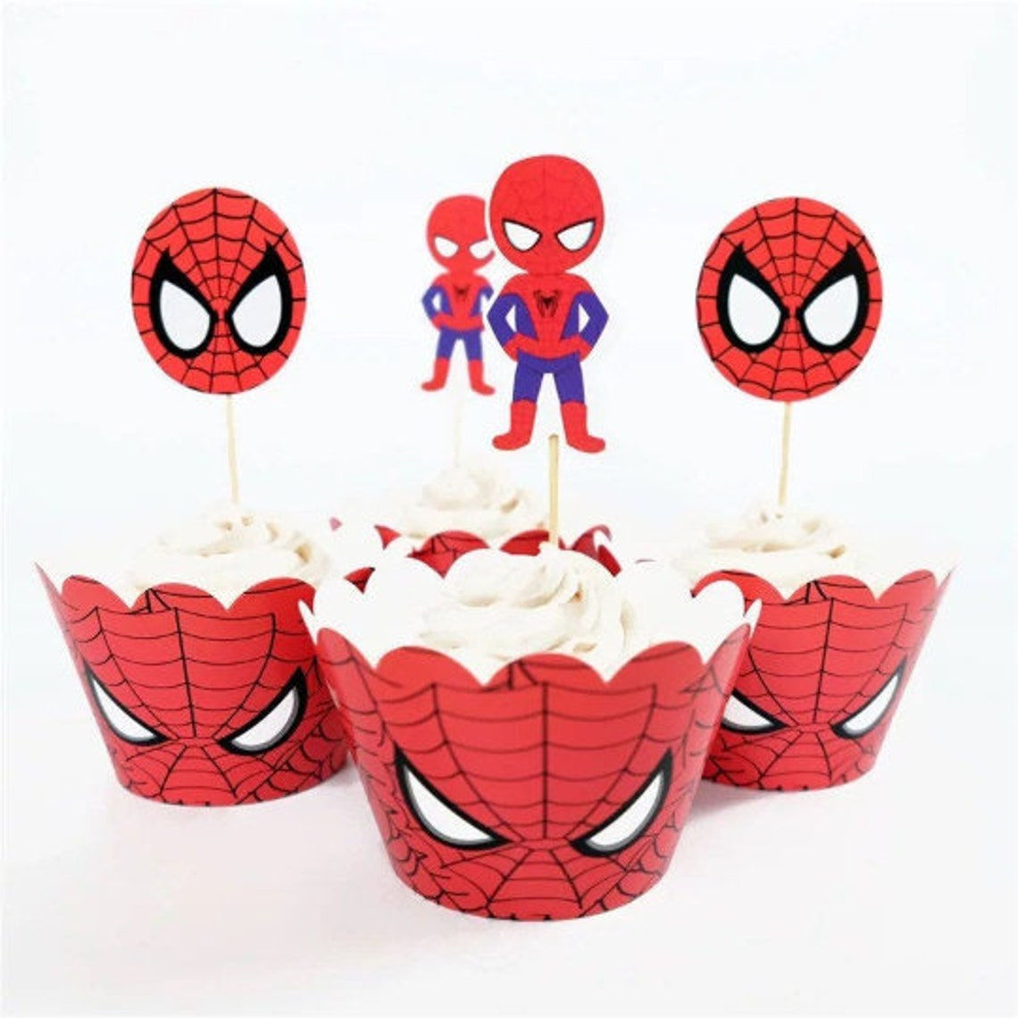 Wallpaper #Umev7pIBSpphPi3-gF5G140 Spider Man Cupcake Topper and Wrappers Spider Man Party Etsy
