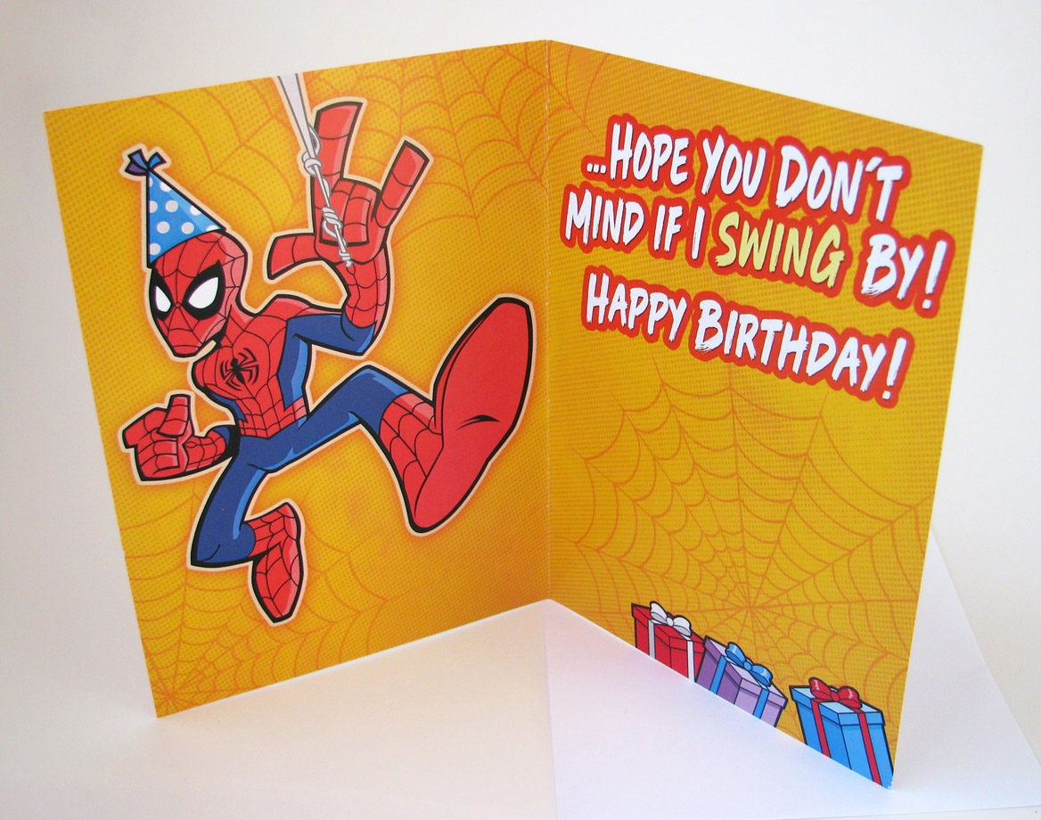 Wallpaper #42gqGJMBSpphPi3-rBHu16 Spider Man Birthday Card Professional Quality Marvel Comics Etsy