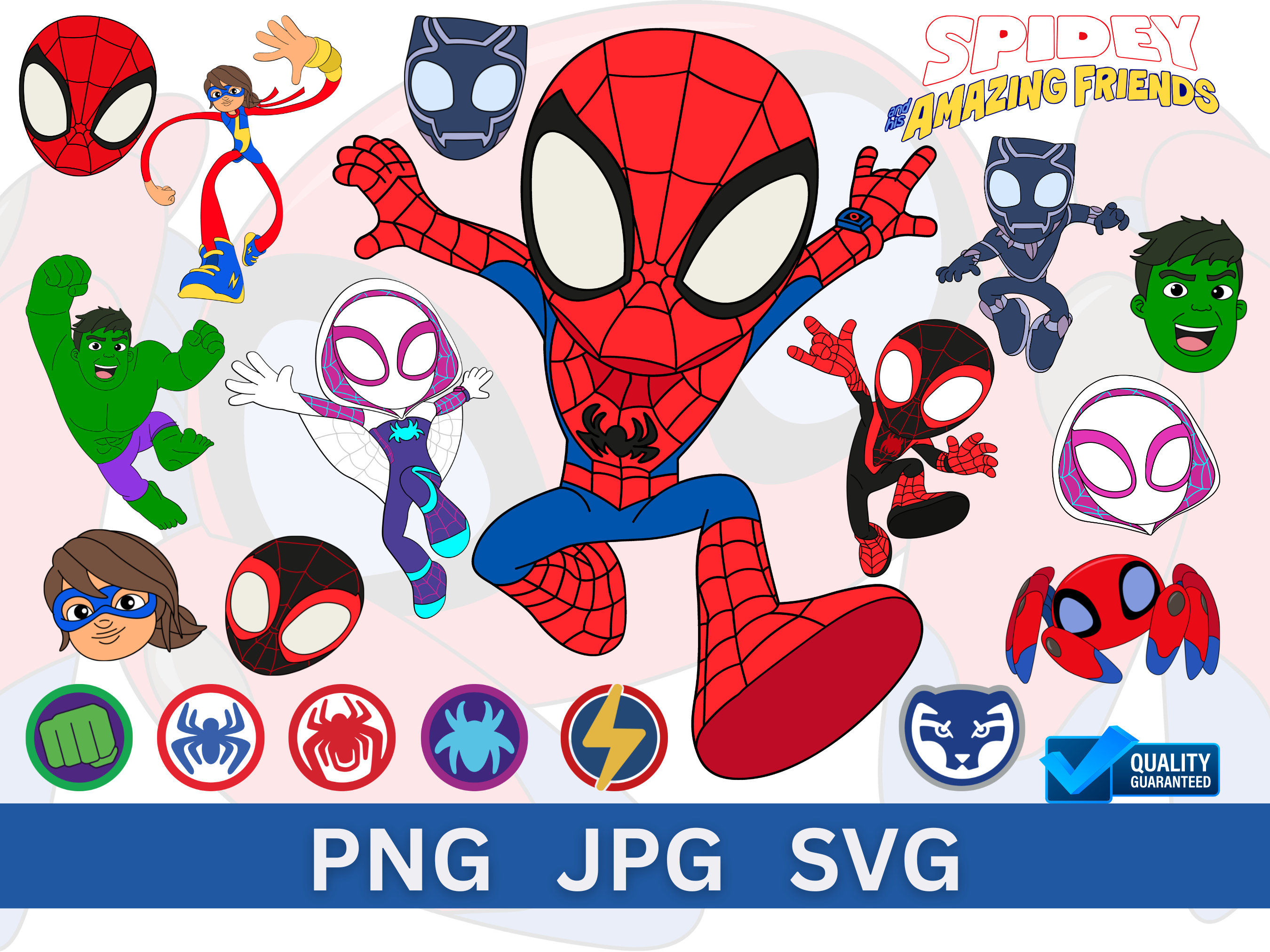 Wallpaper #xfSCOpMBKFX8bn3rw3gp342 Clipart Spidey and Friends Spidey Digital Download Svg Etsy Canada