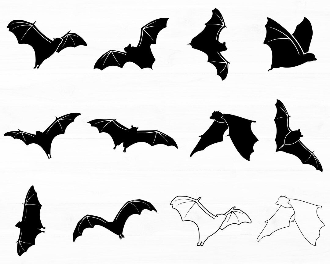 Wallpaper #80b81 Halloween Moon Bats Clipart Halloween Clipart Bats Etsy
