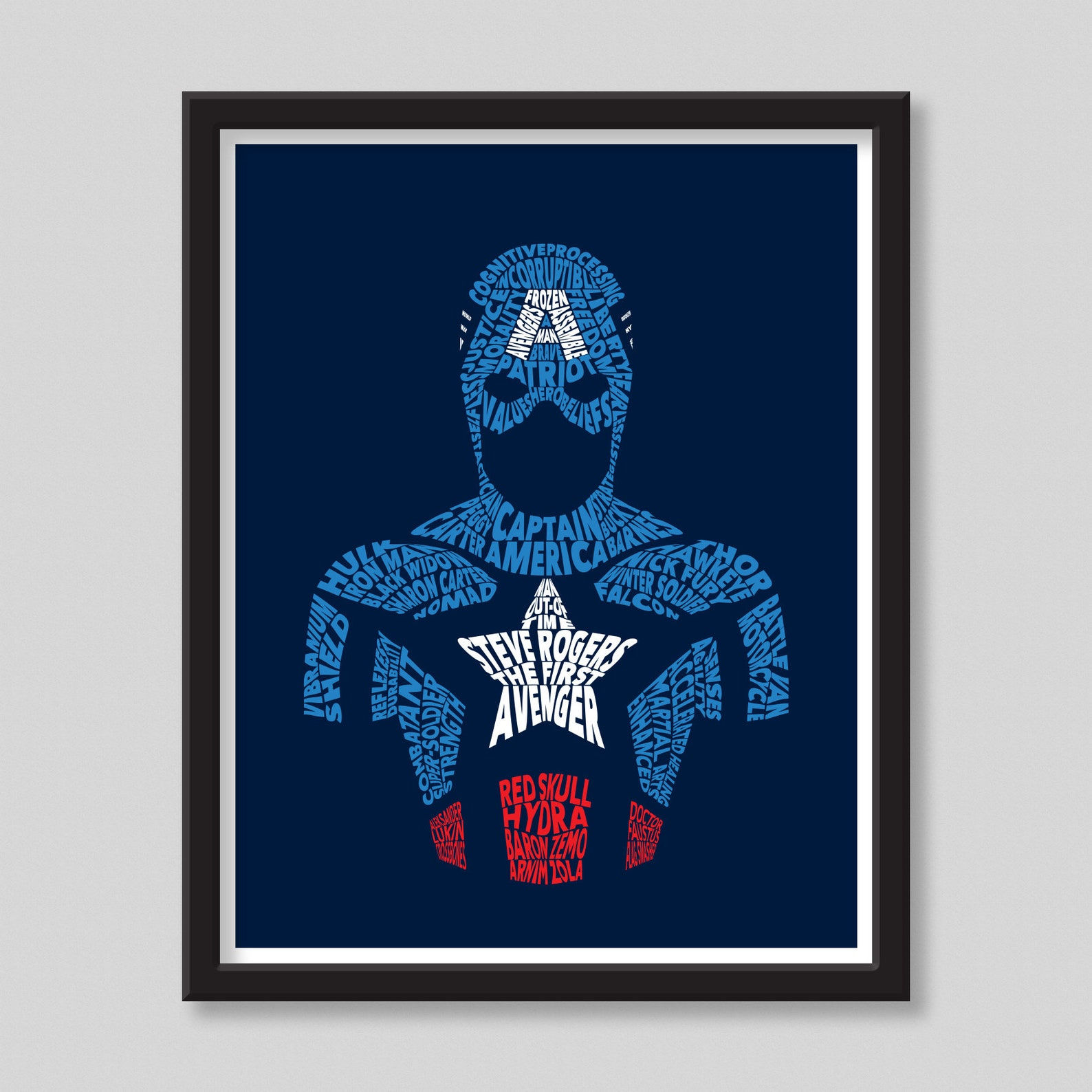 Wallpaper #CEV-jo4B7YBJg1BVZ51j59 Captain America Word Art Marvel Word Art Captain America Etsy