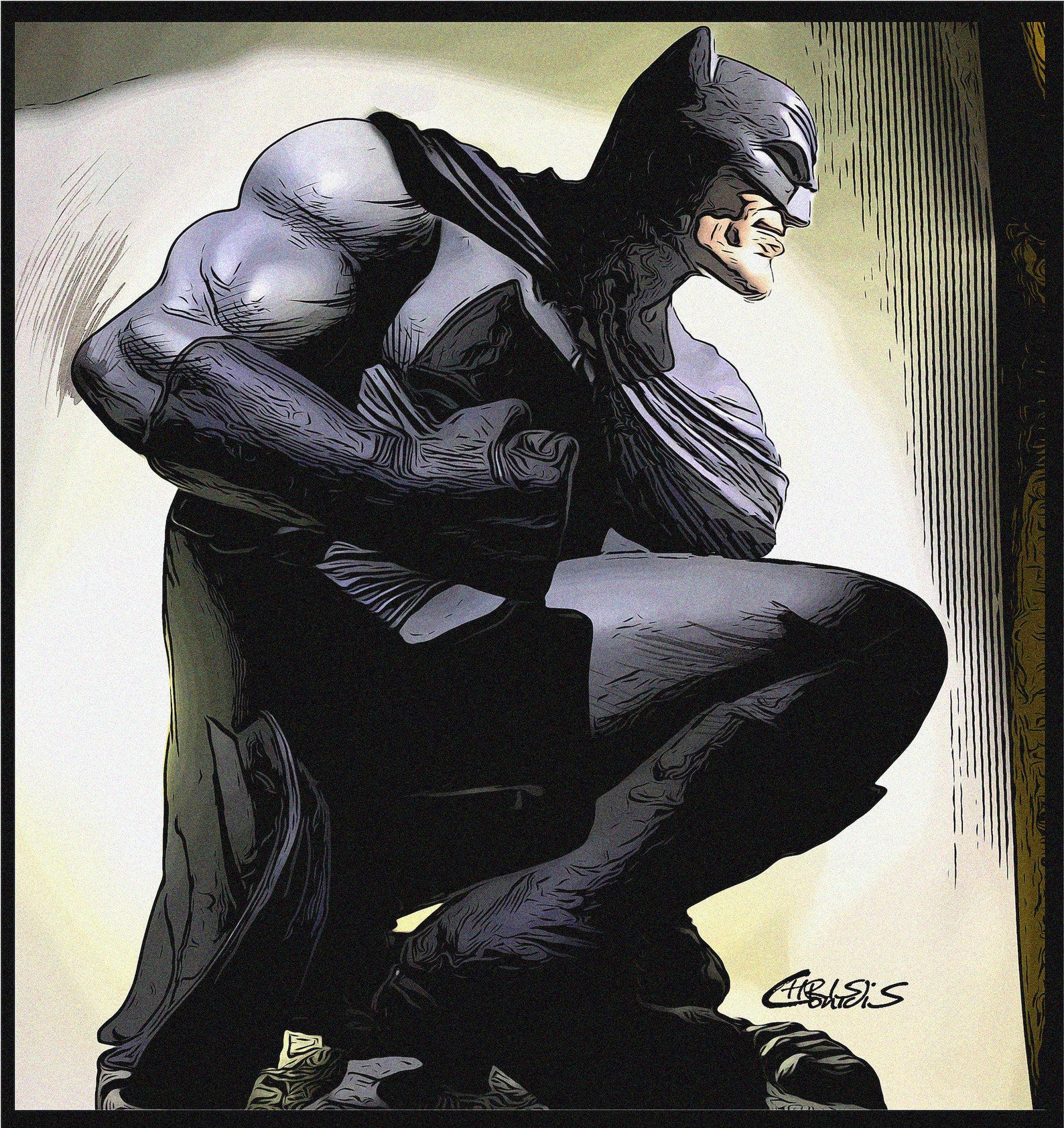 Wallpaper #Px3aLZMBlOZrFDOkMtIa268 Batman the Dark Knight Frank Miller Style Original 912 Etsy