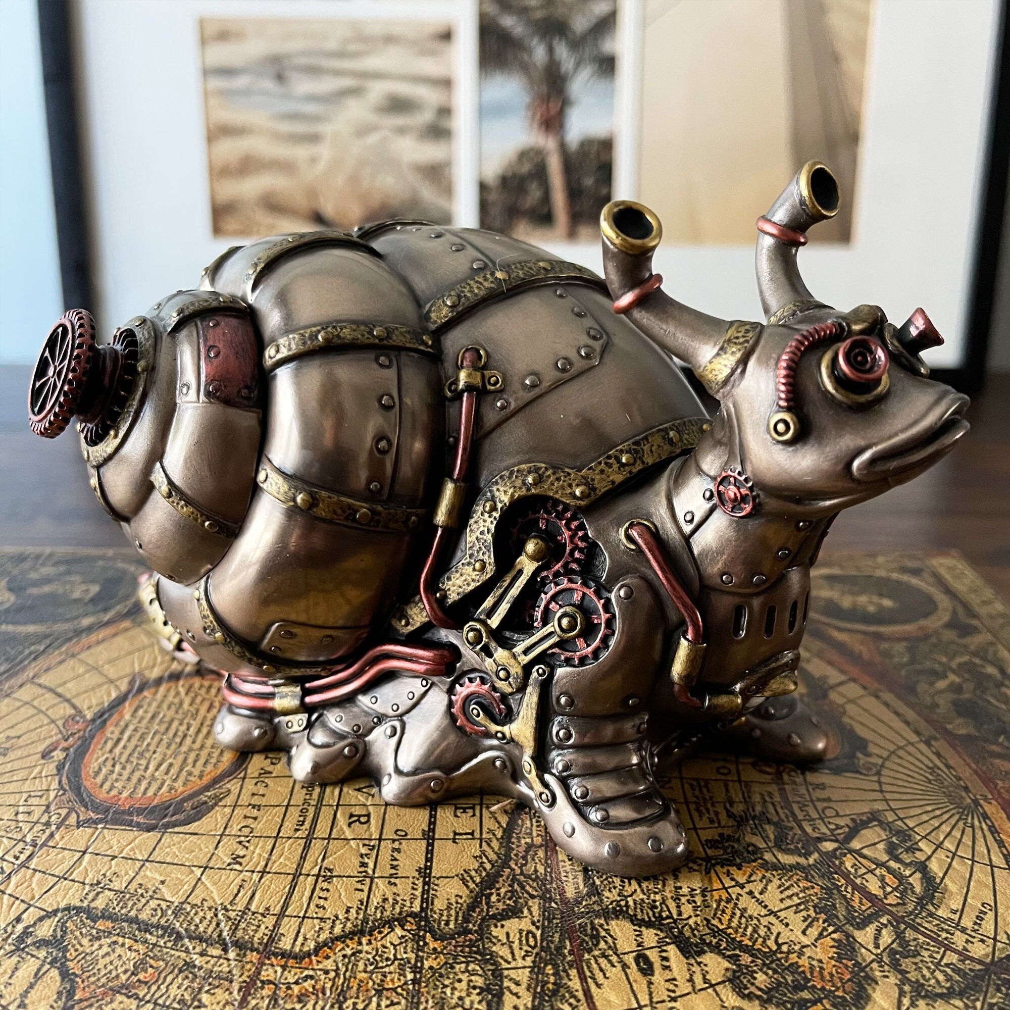 Wallpaper #7DE0NZMB5zzyi_yYk1WD6 Steampunk Giant Land Snail with Trinket Box Etsy Canada