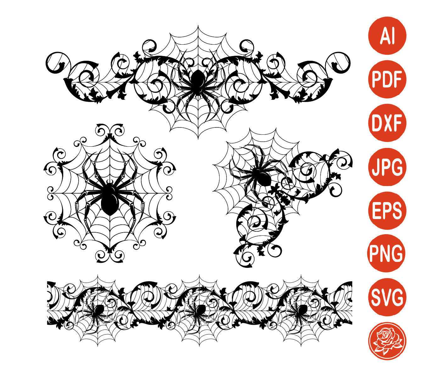 Wallpaper #RPS3OZMBKFX8bn3r6ncE345 Spider Web Svg Halloween Spider Clipart Dxf Border Corner Etsy Canada