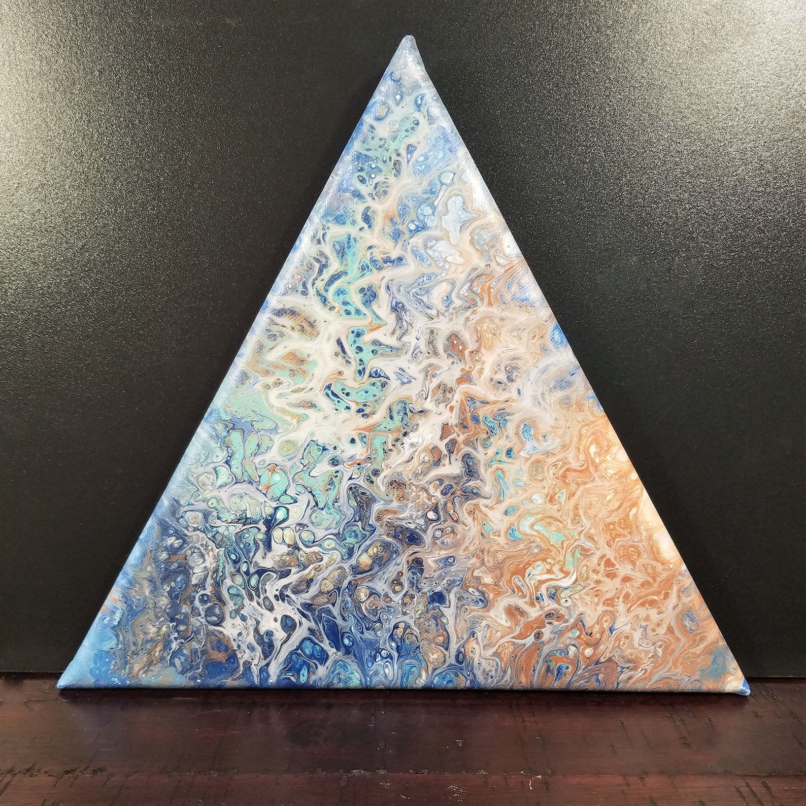 Wallpaper #6mcM8ZIBSpphPi3-jmn867 Ocean Themed Abstract Original Painting Triangle Canvas Etsy