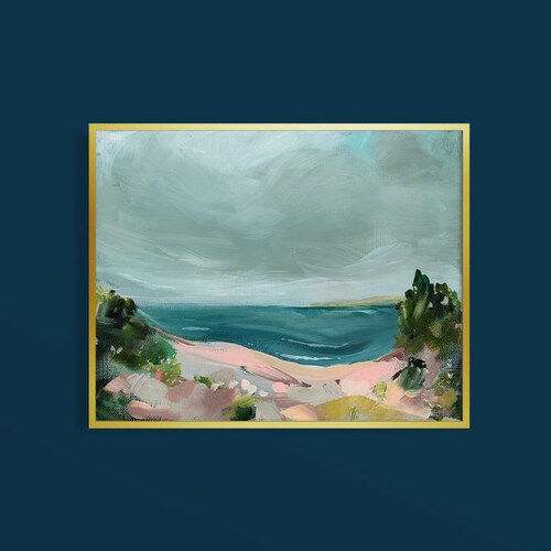 Wallpaper #aLiA1pIBJvJKYCmEHd7H256 Beach Art Print Beach Painting Ocean Art Landscape Etsy