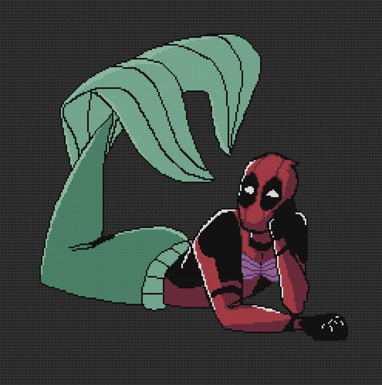Wallpaper #kWfN65IBSpphPi3-RE5o91 Merpool Deadpool Mermaid Cross Stitch Pattern Pdf Etsy