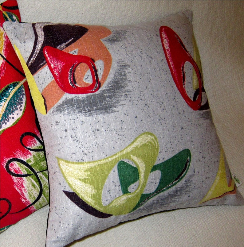 Wallpaper #2LgT3ZIBJvJKYCmEjv7f207 Retro Atomic Pillow Cover Colorful Space Age Boomerangs Etsy