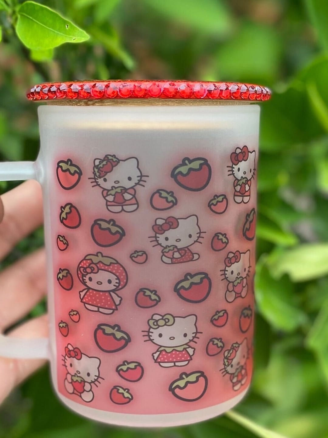 Wallpaper #olgrNJMBzN9vxX34kTtJ302 Red Hello Kitty Mug with Glitter Lid Sublimated Etsy