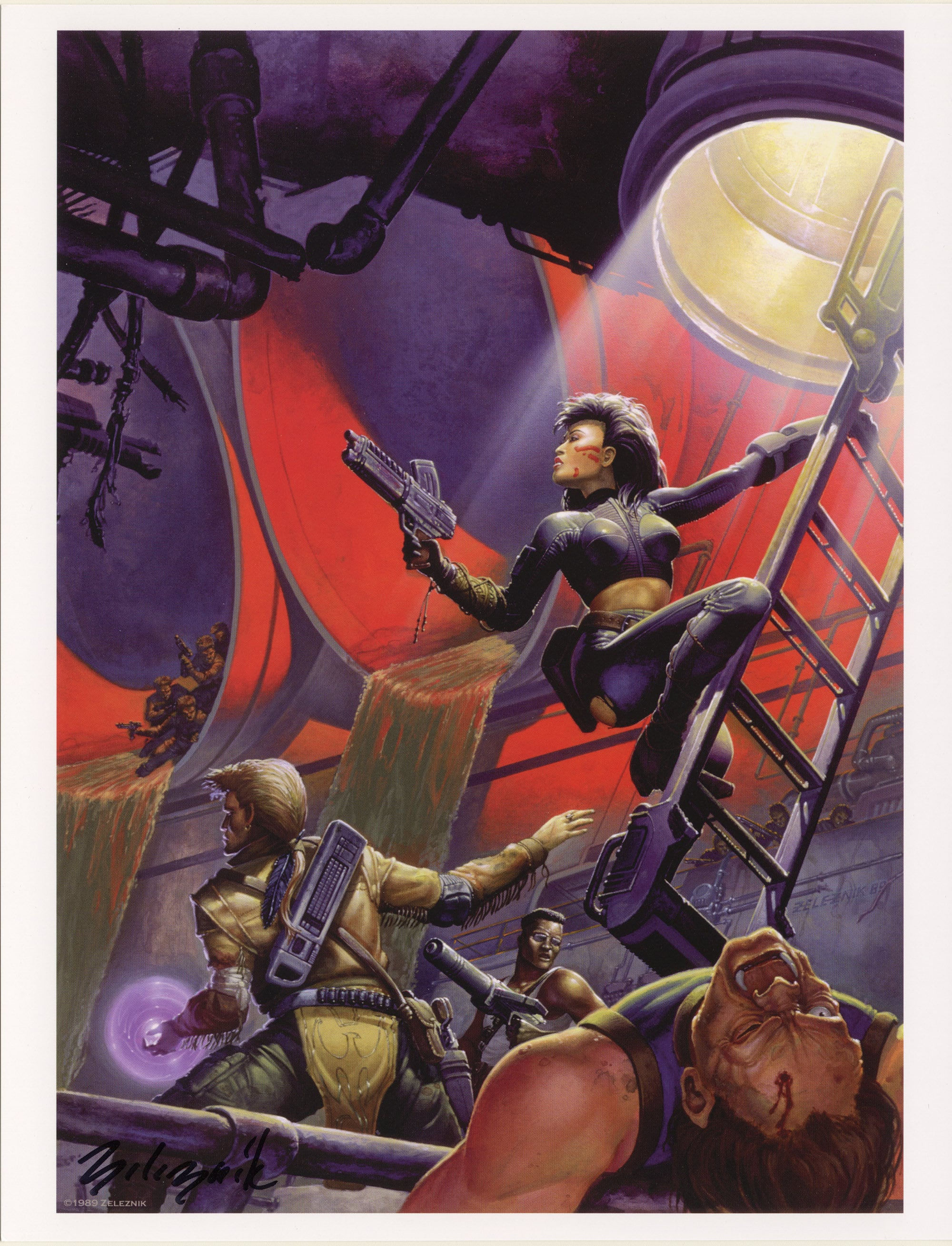 Wallpaper #ZmiMF5MBSpphPi3-4Q9175 Shadowrun Mercenaries Signed Art Print Collectible Art Sci Fi Art